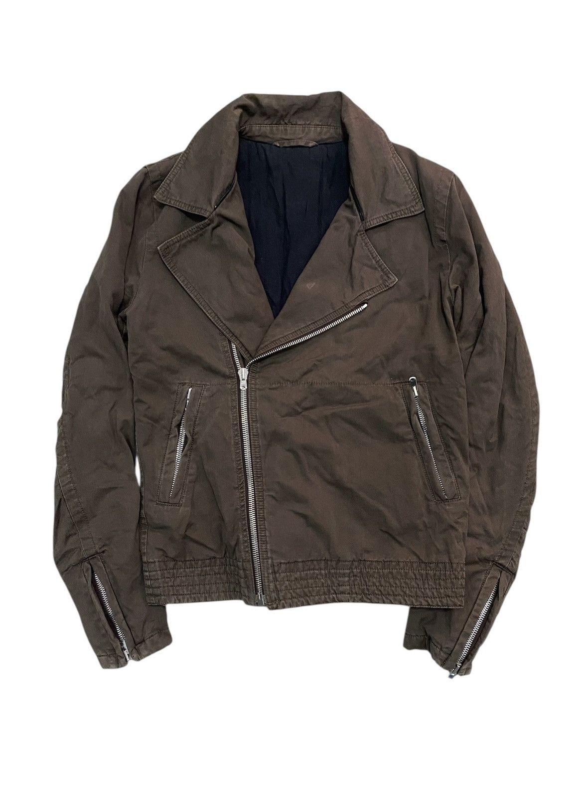 Maison Margiela AW2006 Asymmetrical Cafe racer Double collar Jacket Size US S / EU 44-46 / 1 - 1 Thumbnail