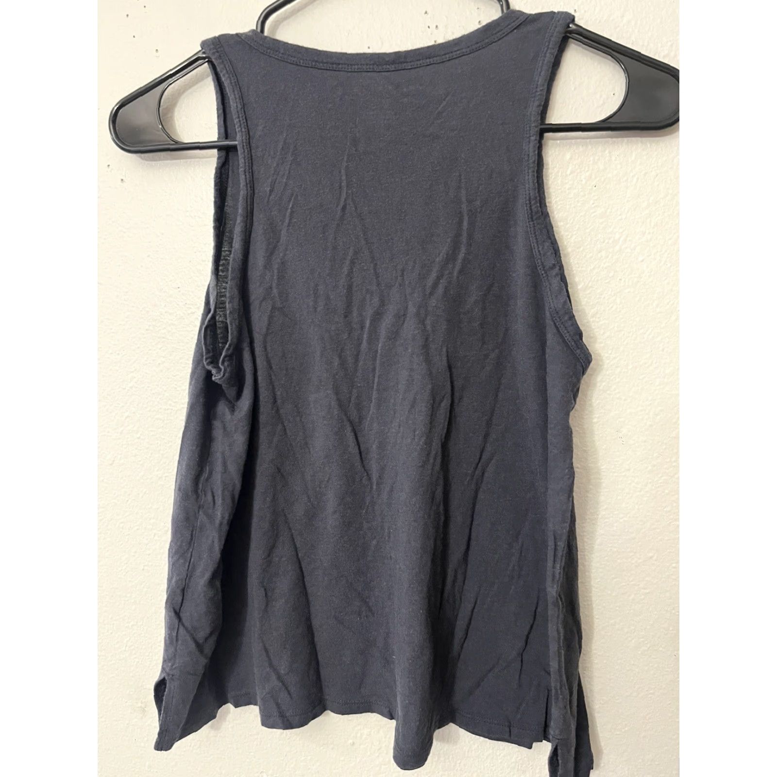 American Eagle Outfitters VINTAGE American Eagle Outfitters Womens Tank Top Sleeveless Spaghetti Strap V-Neck Polka Dot Gray Small Size S / US 4 / IT 40 - 3 Thumbnail
