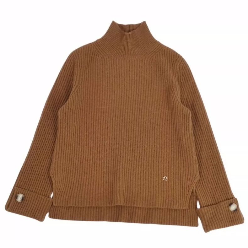 Loro Piana LORO PIANA Knitted sweater high collar sweater 100% baby c Size XS / US 0-2 / IT 36-38 - 1 Thumbnail