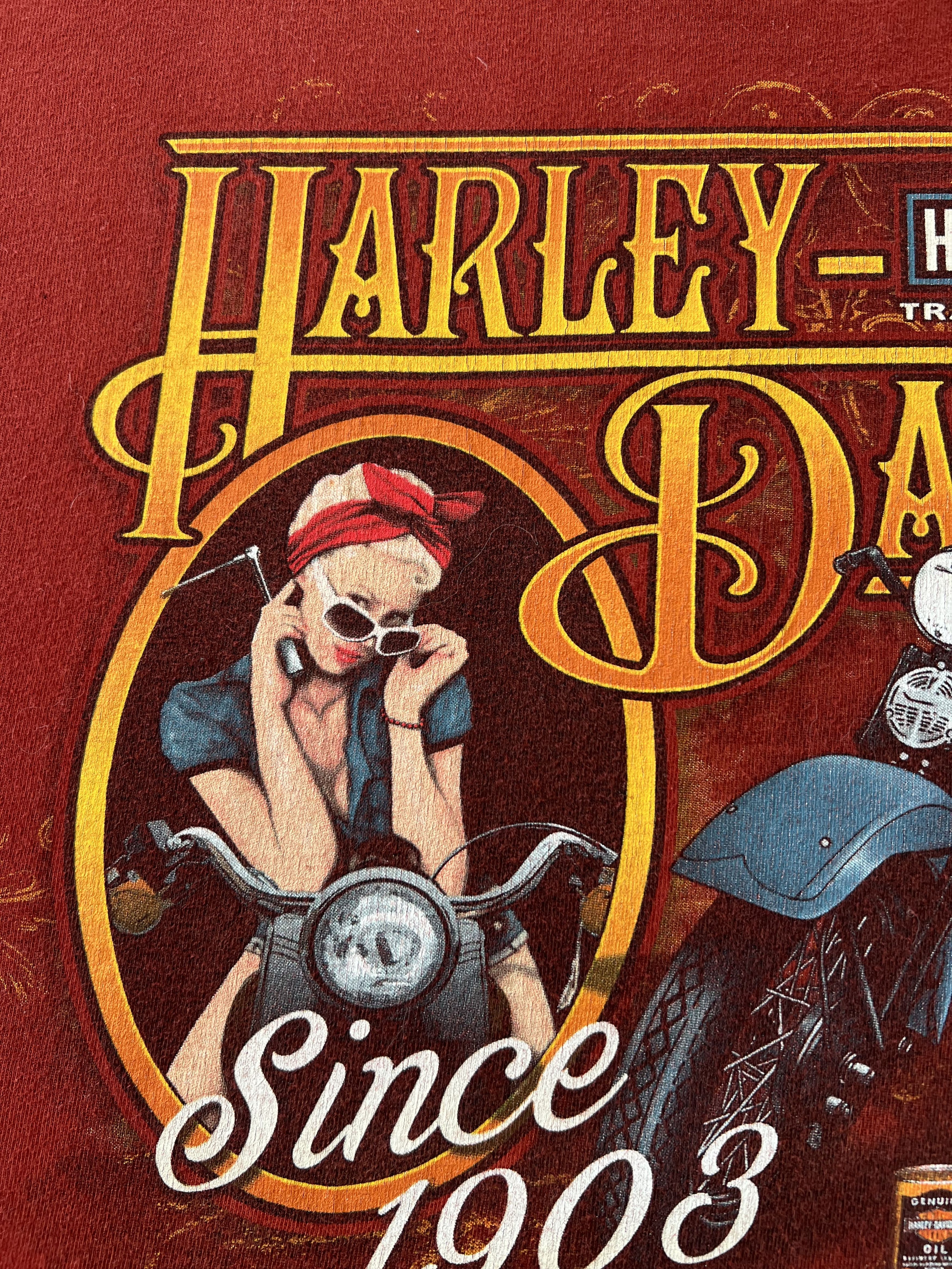 Harley Davidson Vintage 2013 Harley Davidson Sexy Girl Switzerland T-shirt Size US M / EU 48-50 / 2 - 4 Thumbnail