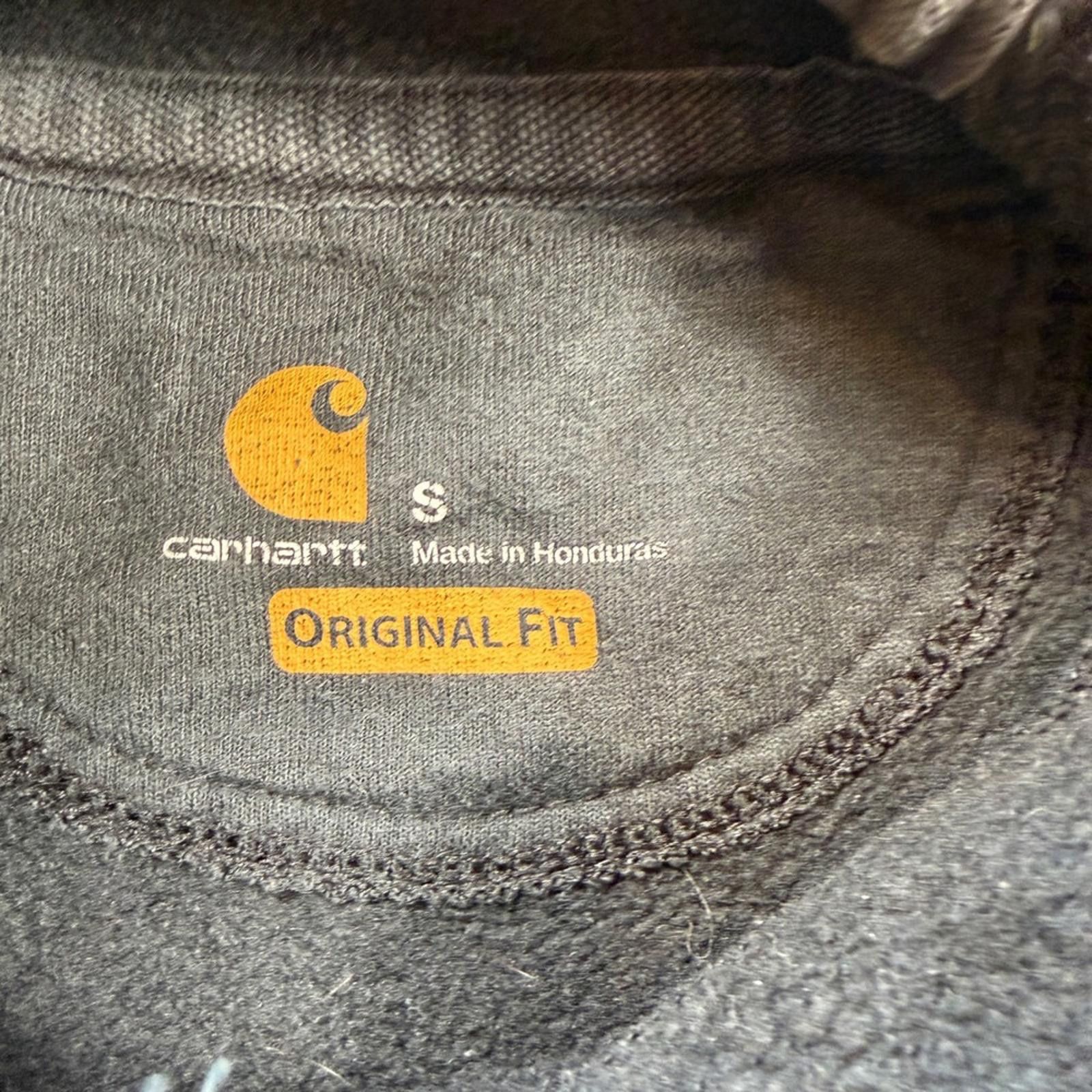 Carhartt Carhartt K121 Original Fit Black Hooded Sweatshirt Hoodie S Size US S / EU 44-46 / 1 - 4 Thumbnail