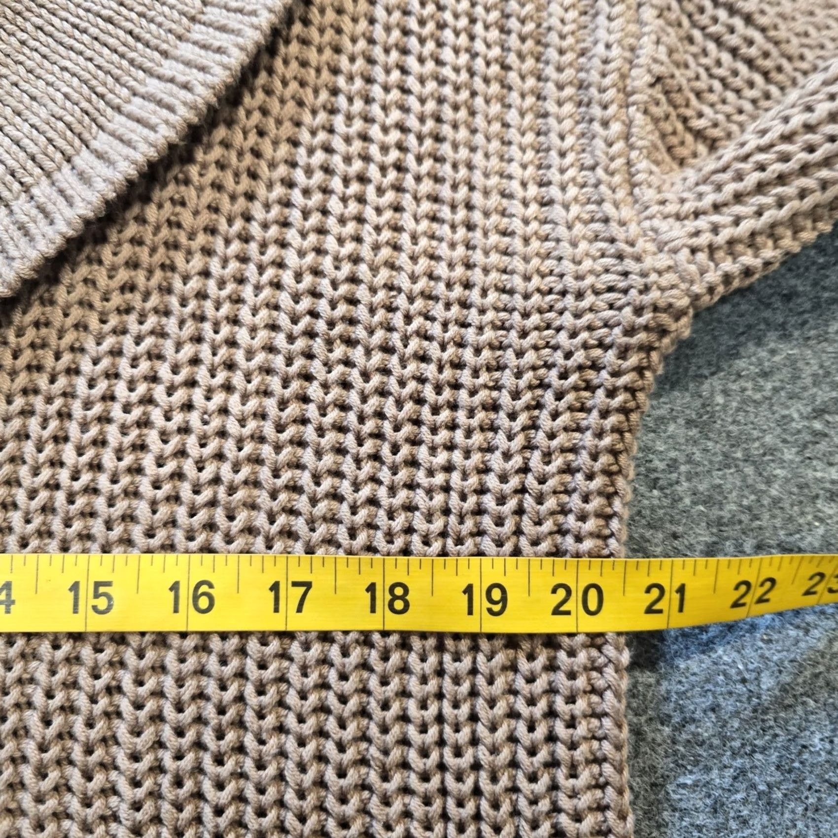 Vintage Haven Sweater Cardigan Women Large Brown Chunky Knit Pockets Capsule Casual Knitwear Winter Fall Spring Size L / US 10 / IT 46 - 5 Thumbnail