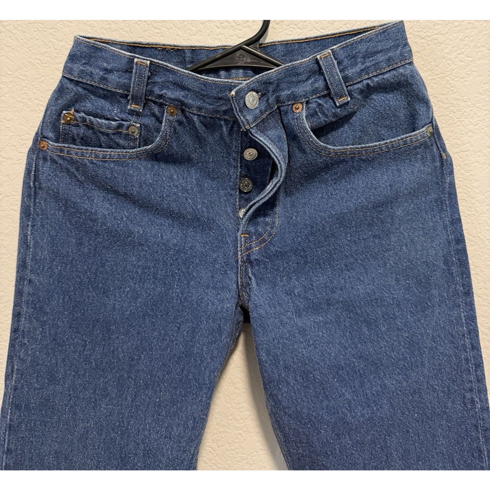 Levi's Vintage Levi’s 701 Jeans 27x31 Made USA Denim Button Fly Size US 27 - 3 Thumbnail