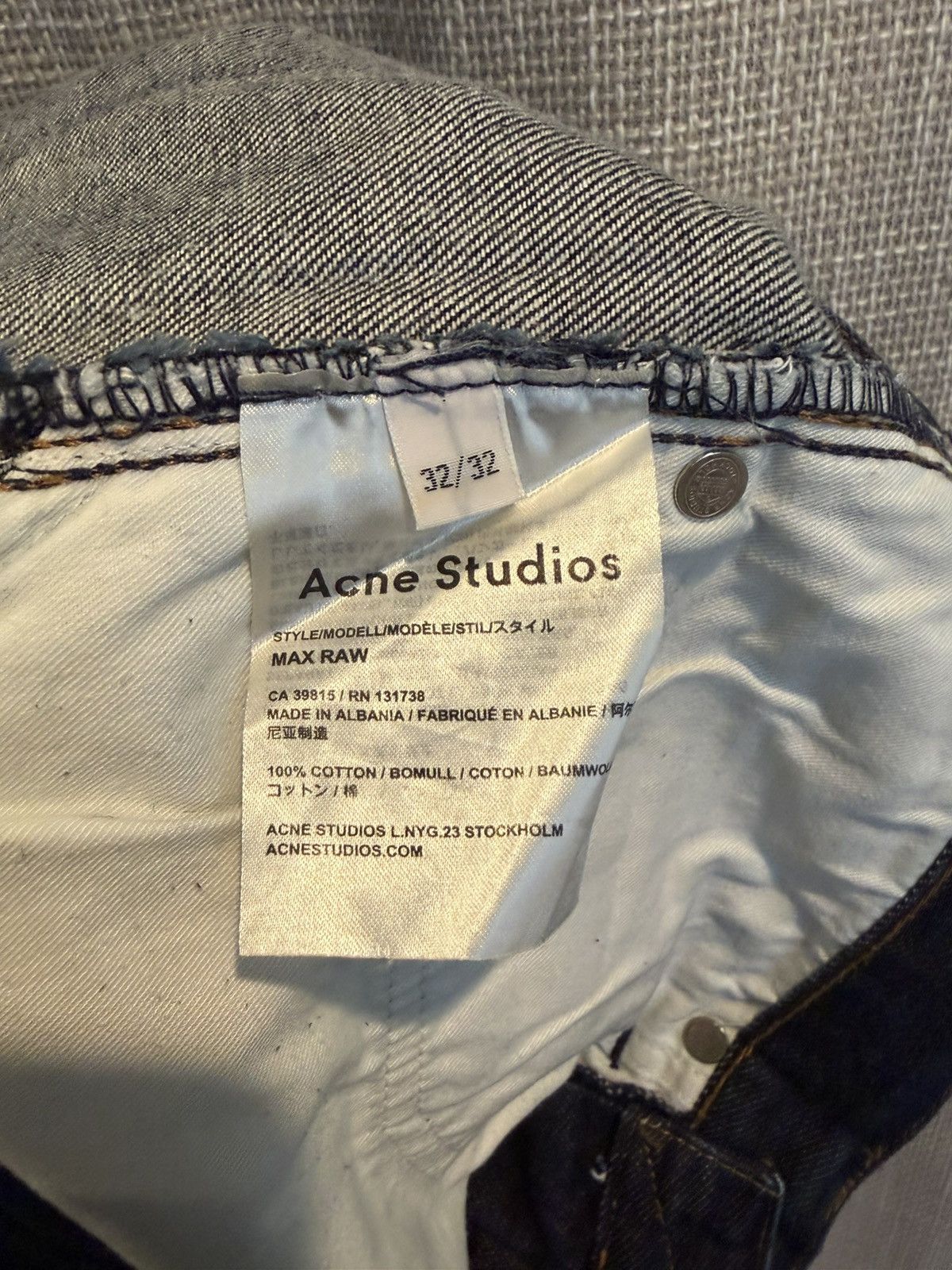 Acne Studios Acne Studios Max Raw Denim Slim Fit Blue Jeans Size US 32 / EU 48 - 4 Thumbnail