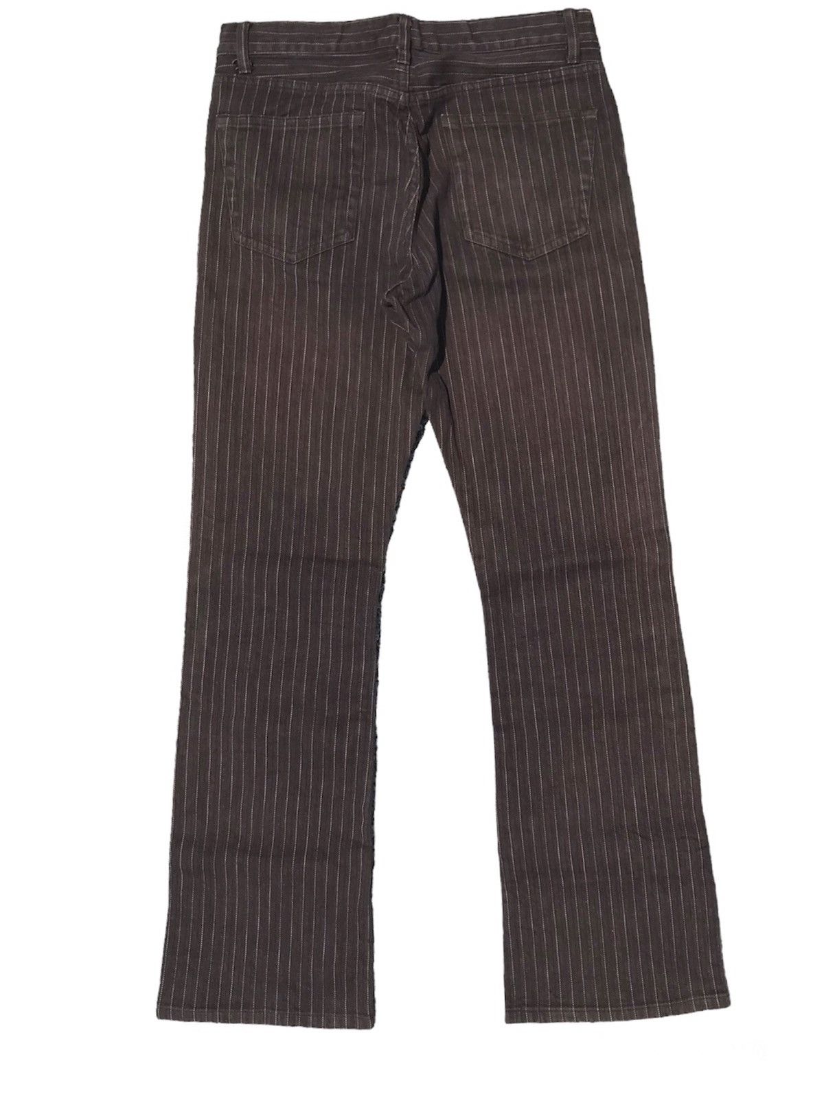 Designer × Melrose Men’s Melrose Vertical Striped Flared Pants Size US 29 - 2 Thumbnail