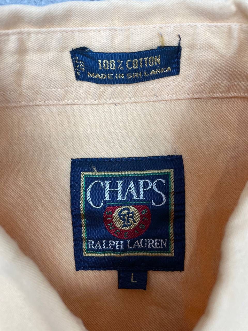 Chaps Ralph Lauren Chaps Ralph Lauren Vintage Men Shirt Button Down Yellow Size US L / EU 52-54 / 3 - 5 Thumbnail