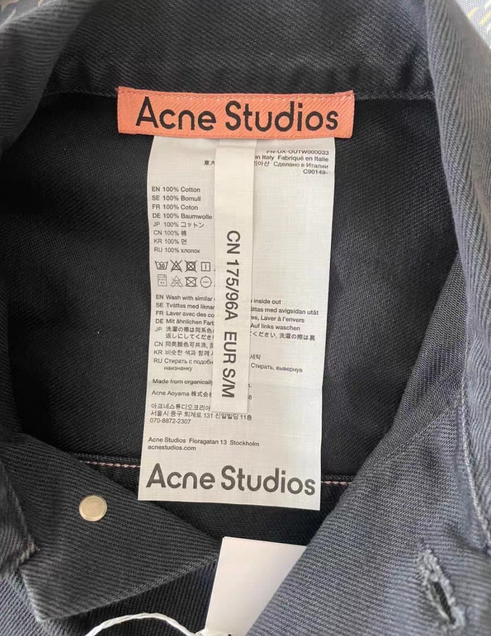 Acne Studios acne studios Denim jacket with single-row lapels 2504-Nexta Size US XS / EU 42 / 0 - 5 Thumbnail
