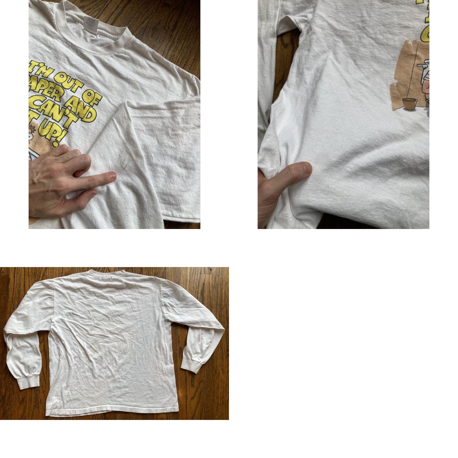 Vintage VINTAGE 90s Funny Cartoon Shirt Mens XL Long Sleeve Toilet Paper Bathroom Cummings Size US XL / EU 56 / 4 - 8 Thumbnail