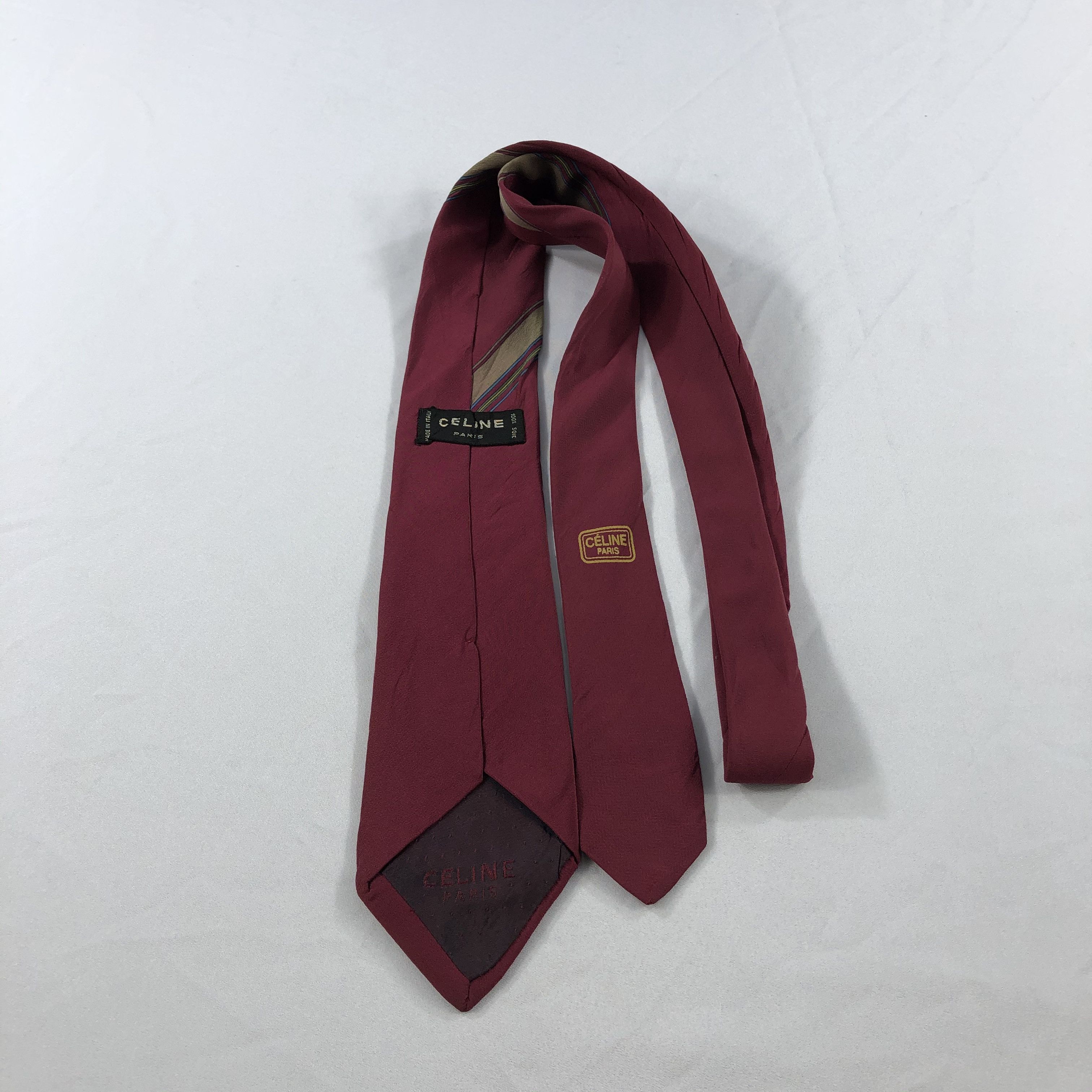 Celine × Vintage Celine Silk Neck Ties T57 Size ONE SIZE - 3 Thumbnail