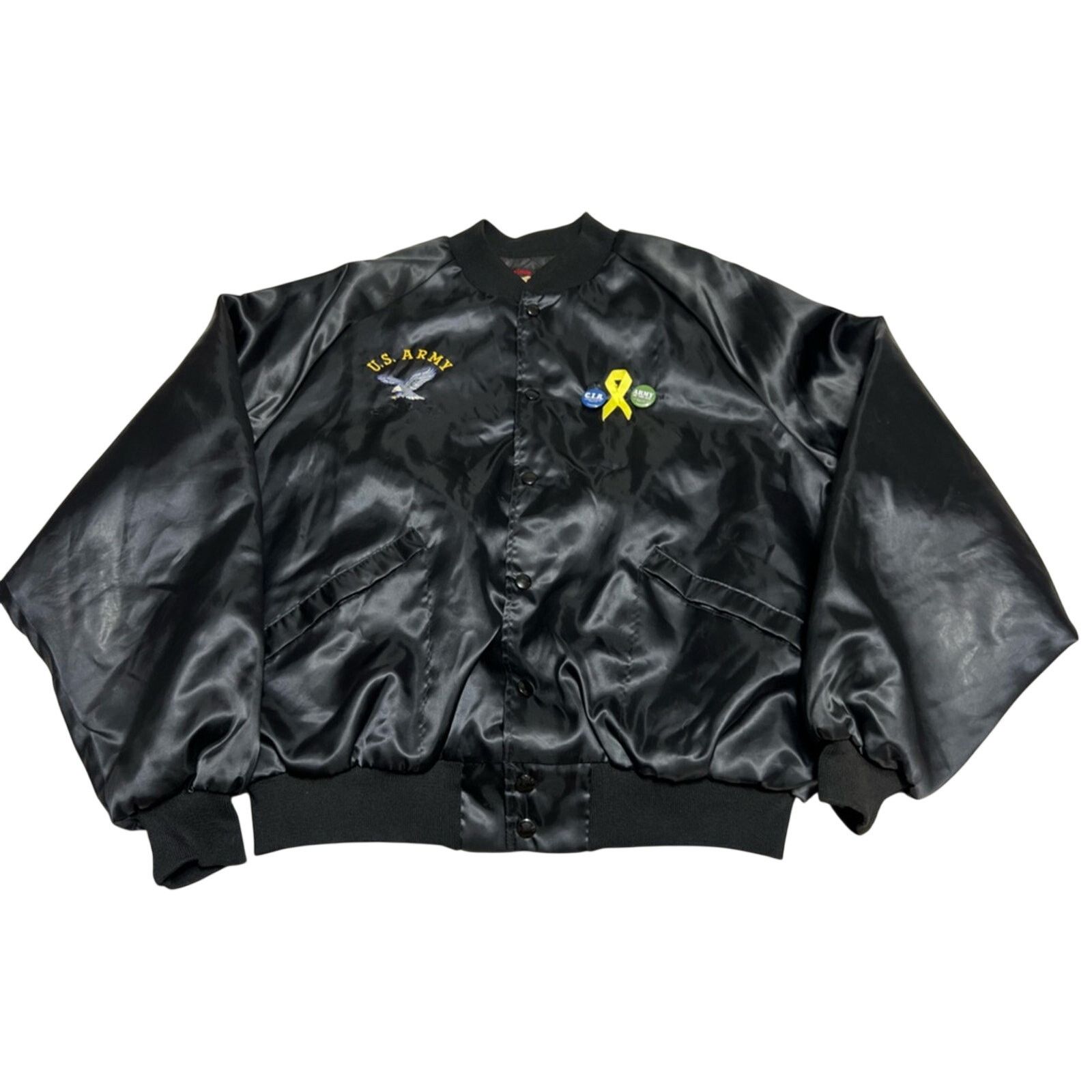 Other VTG King Louie US Army XL Black Satin Bomber Jacket Size US XL / EU 56 / 4 - 3 Thumbnail