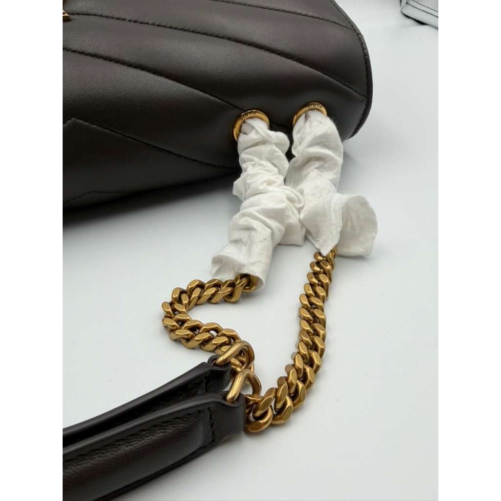 Saint Laurent Paris CC31 Size: OS / YSL Loulou Medium Shoulder Bag in Dark Brown Size ONE SIZE - 7 Thumbnail