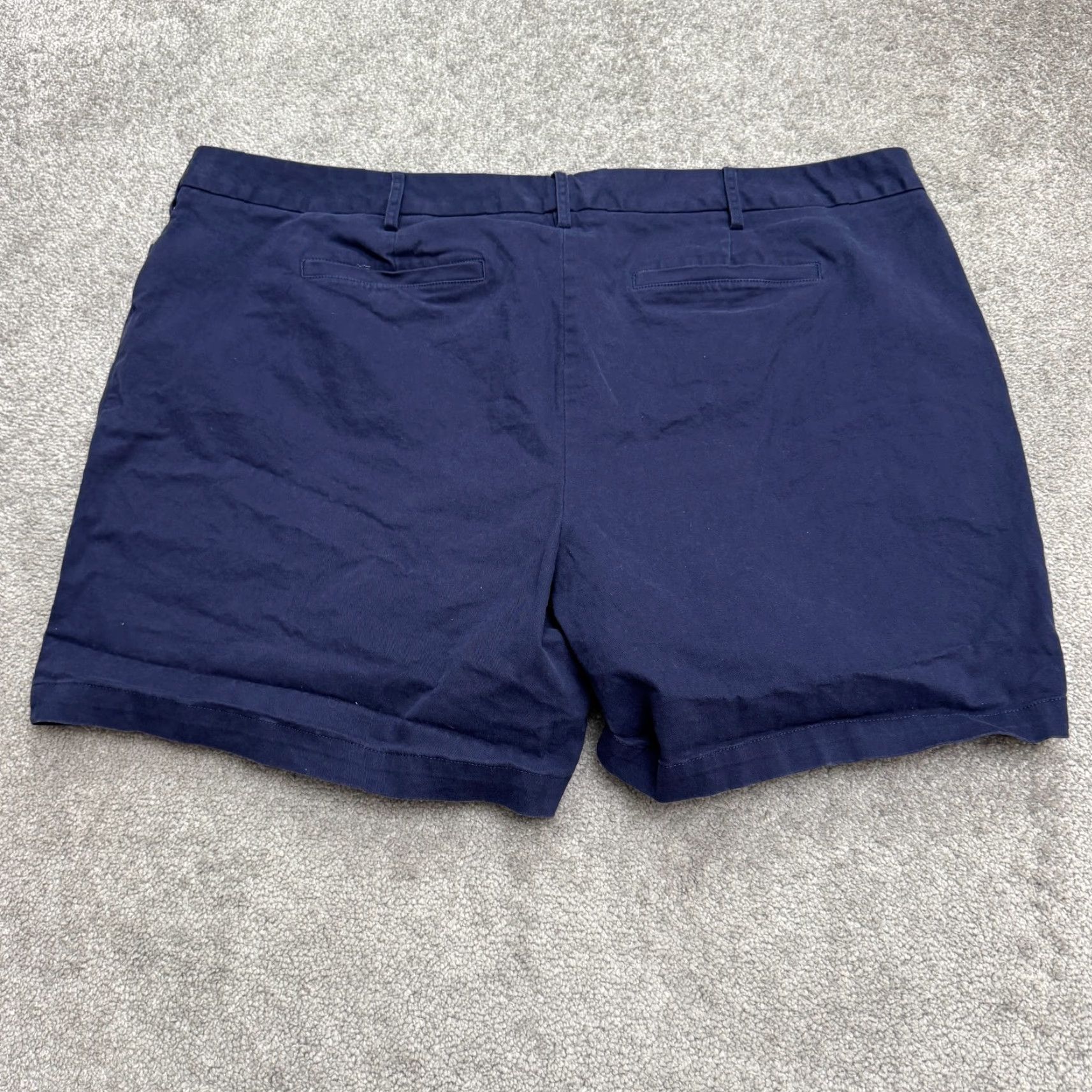 Lands' End Lands' End Plus Size 24W Mid Rise Bermuda Shorts Women Navy Blue Cotton Stretch Casual Travel Size 42" / US 20 - 2 Thumbnail