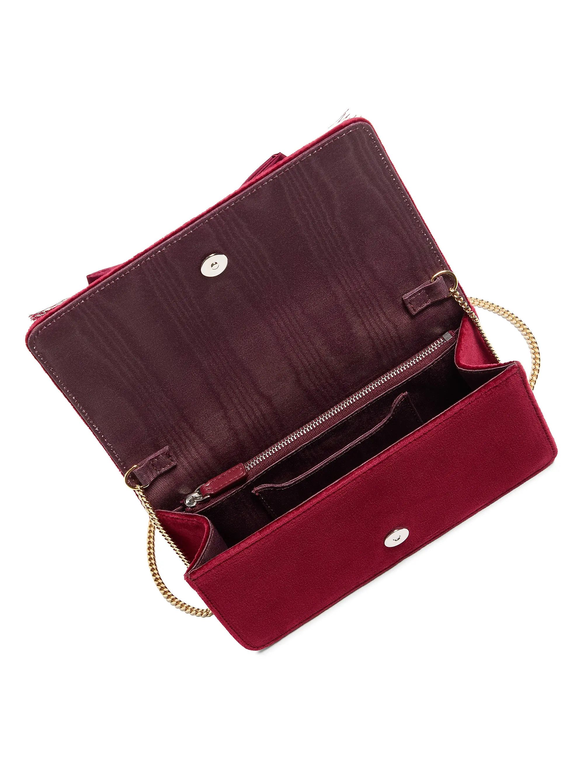 Valentino os11x0626 Size:OS / VLogo Signature Mini Velvet Shoulder Bag Size ONE SIZE - 7 Thumbnail
