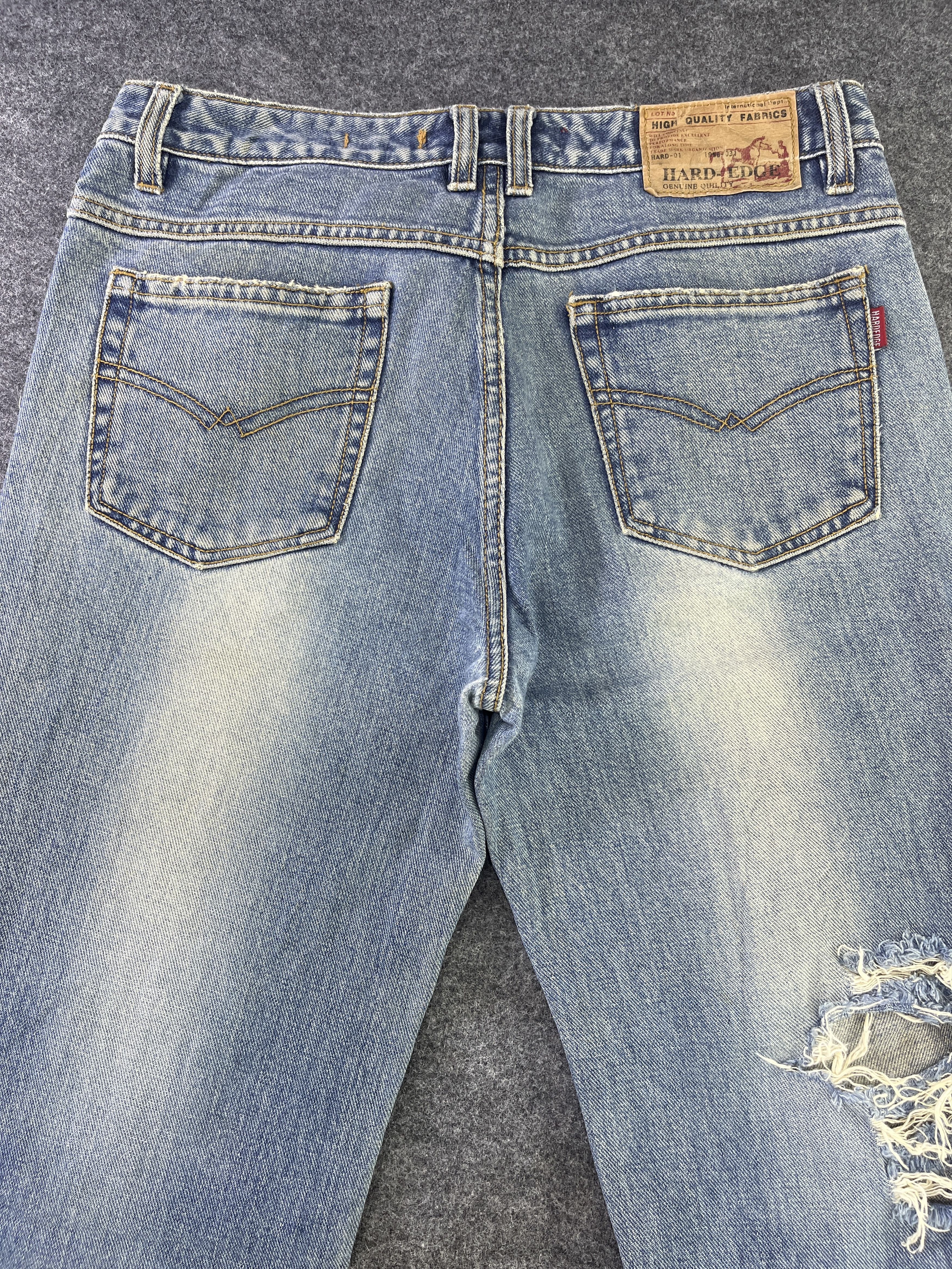 Japanese Brand Hard Edge Patchwork Jeans - J965 Size US 30 / EU 46 - 4 Thumbnail