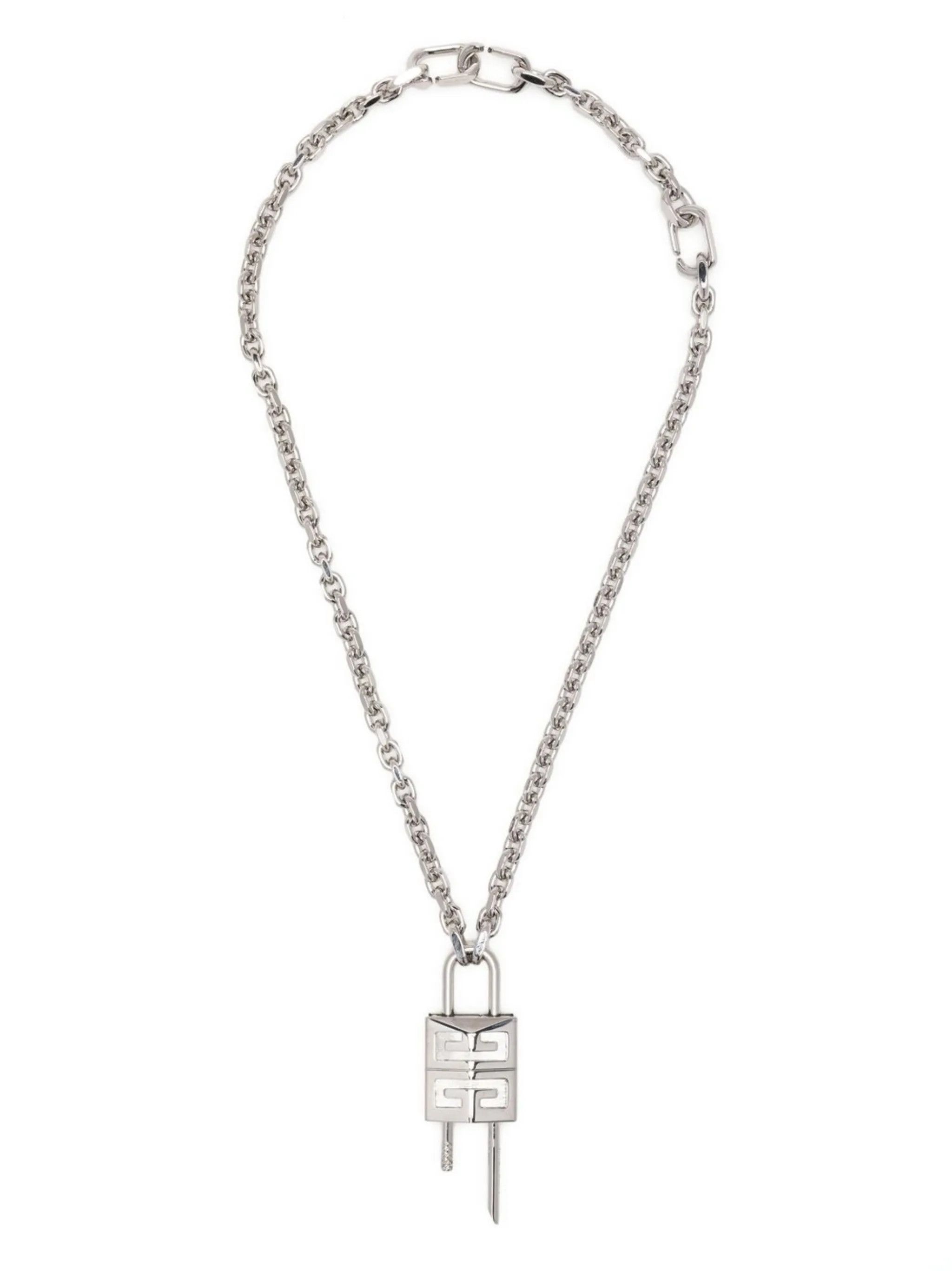 Givenchy o1srvl11e0725 Dup / Size: OS / Lock Necklace in Silver Size ONE SIZE - 3 Thumbnail