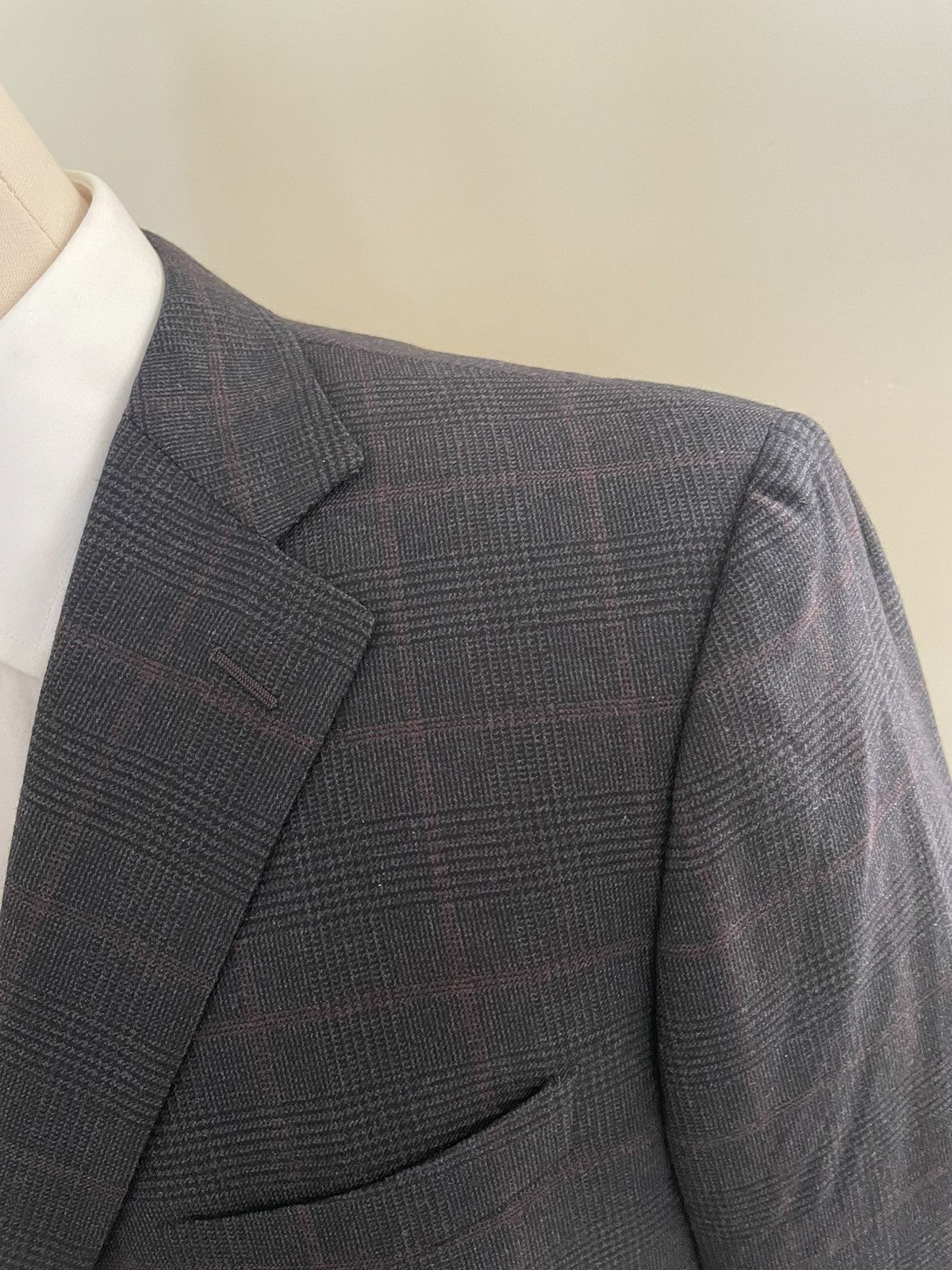 Ermenegildo Zegna 15milmil15 Wool Check Sport Coat Size 44R - 2 Thumbnail