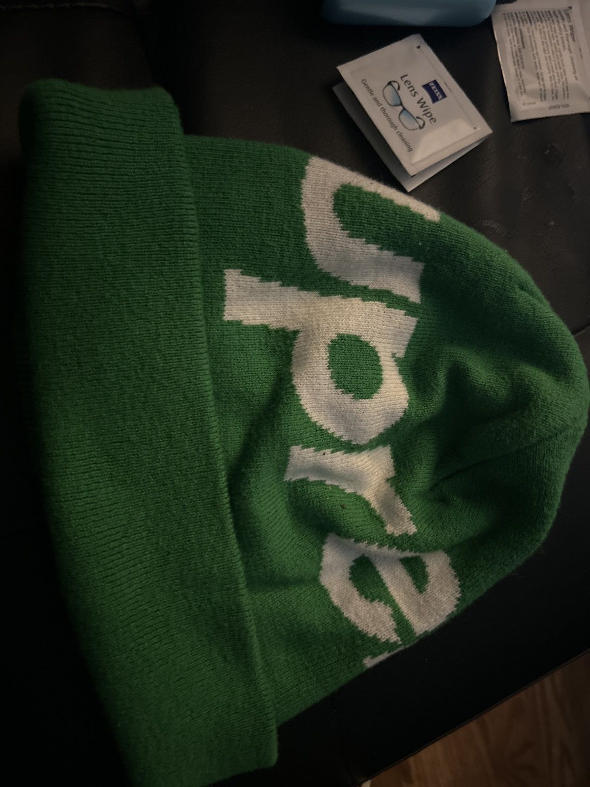Supreme Supreme Beanie Big Logo Green Size ONE SIZE - 1 Thumbnail