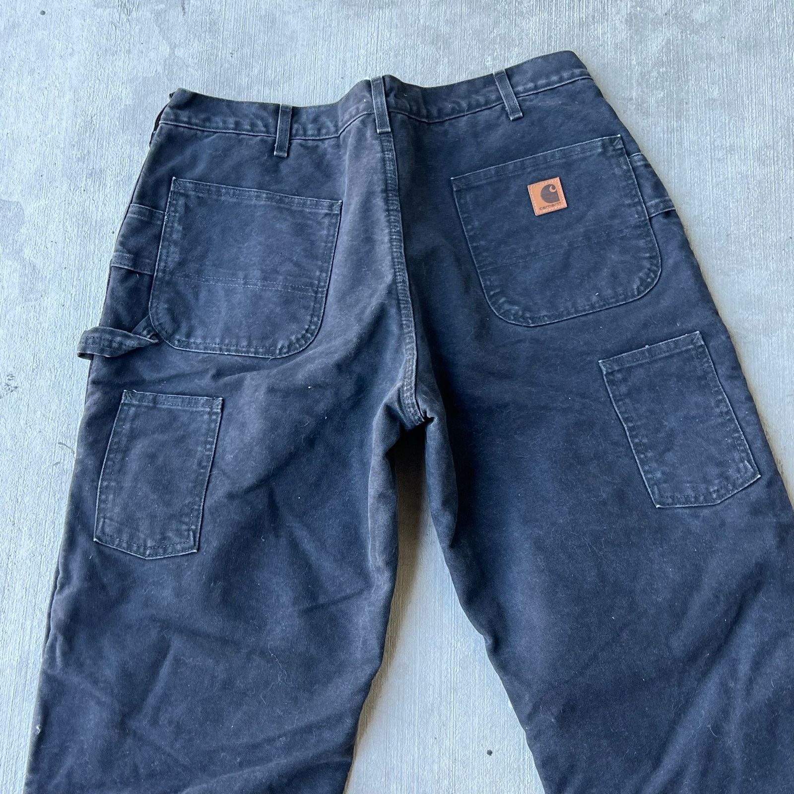 Carhartt × Vintage Carhartt faded black double knee work wear carpenter pants Size US 37 - 7 Thumbnail