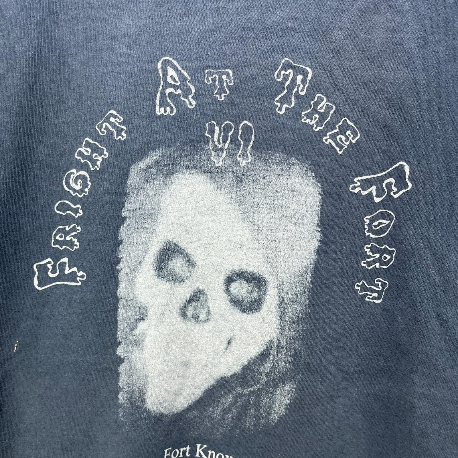 Jordan Brand Vintage 90s Sun Faded Black Skull Halloween T Shirt Large Size US L / EU 52-54 / 3 - 3 Thumbnail