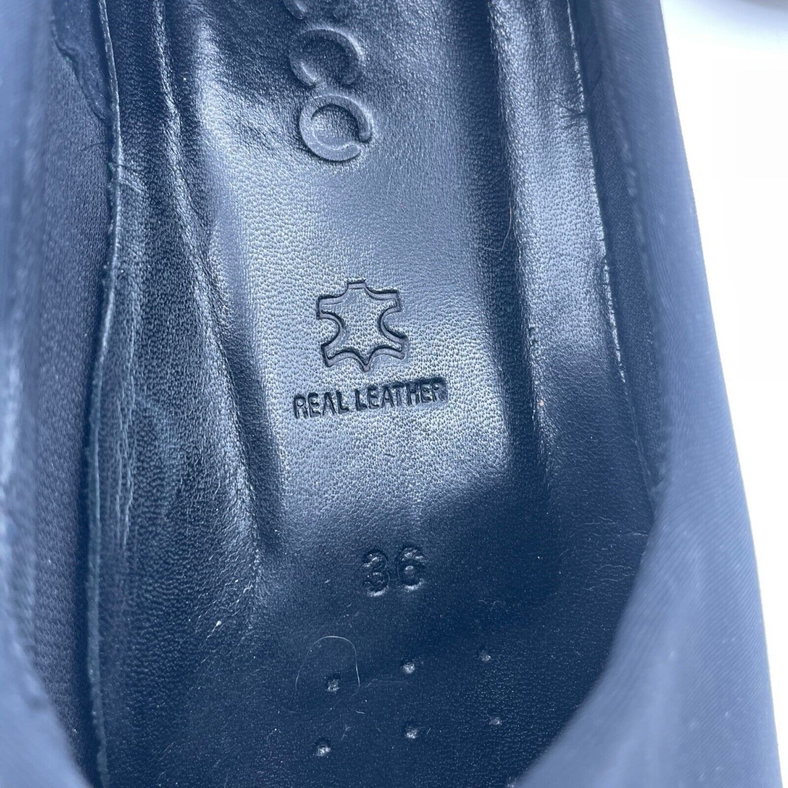 Ecco ecco Soft Slip On Black White Leather Shoes Womens 36 Size US 5 / IT 35 - 7 Thumbnail