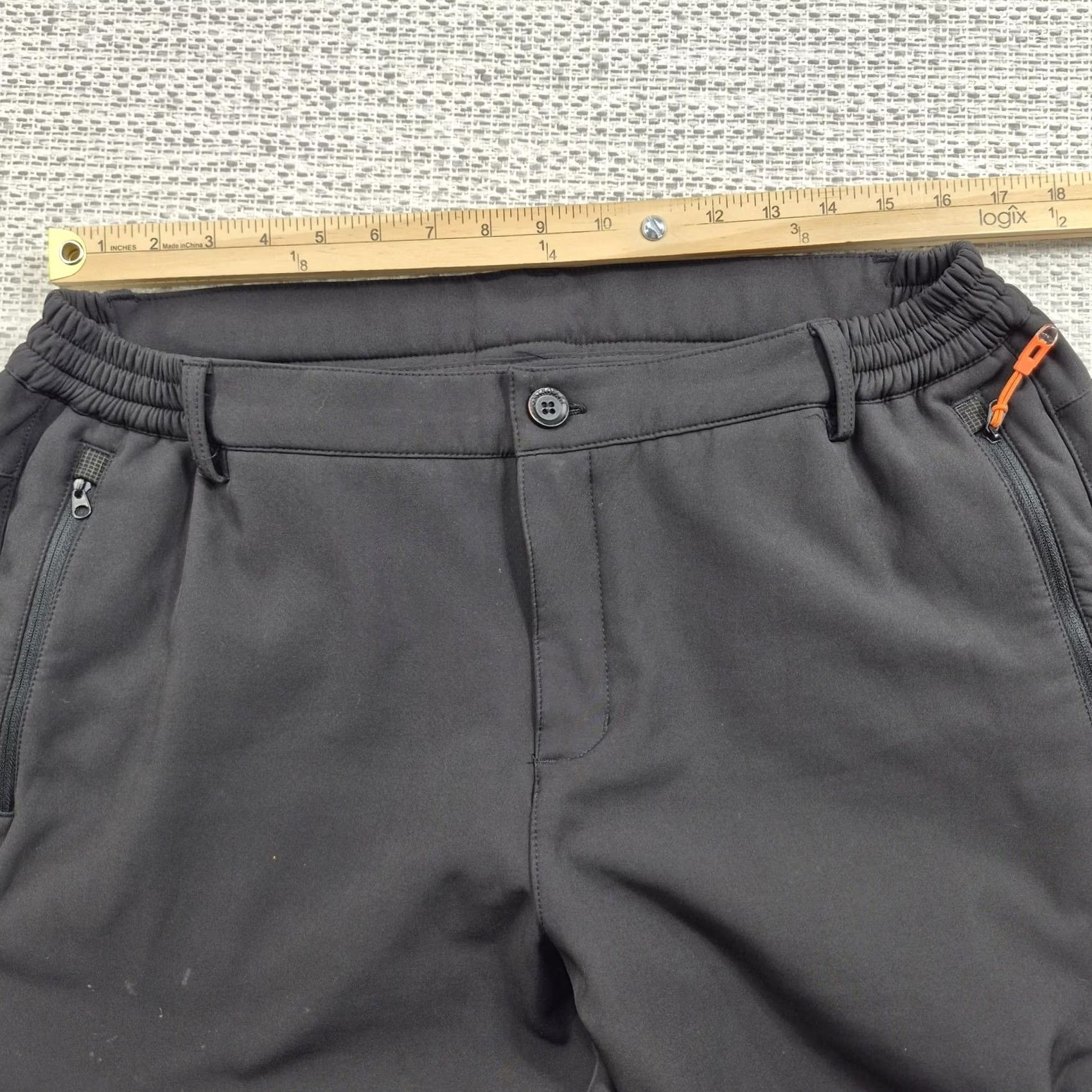 Vintage Postropaky Snow Pants Womens 14-Short Black Fleece Lined Insulated Hiking Ski Pockets Ankle Zip Front Flat Rise 8.5-10.5in Regular Inseam 29in Size 36" / US 14 / IT 50 - 7 Thumbnail
