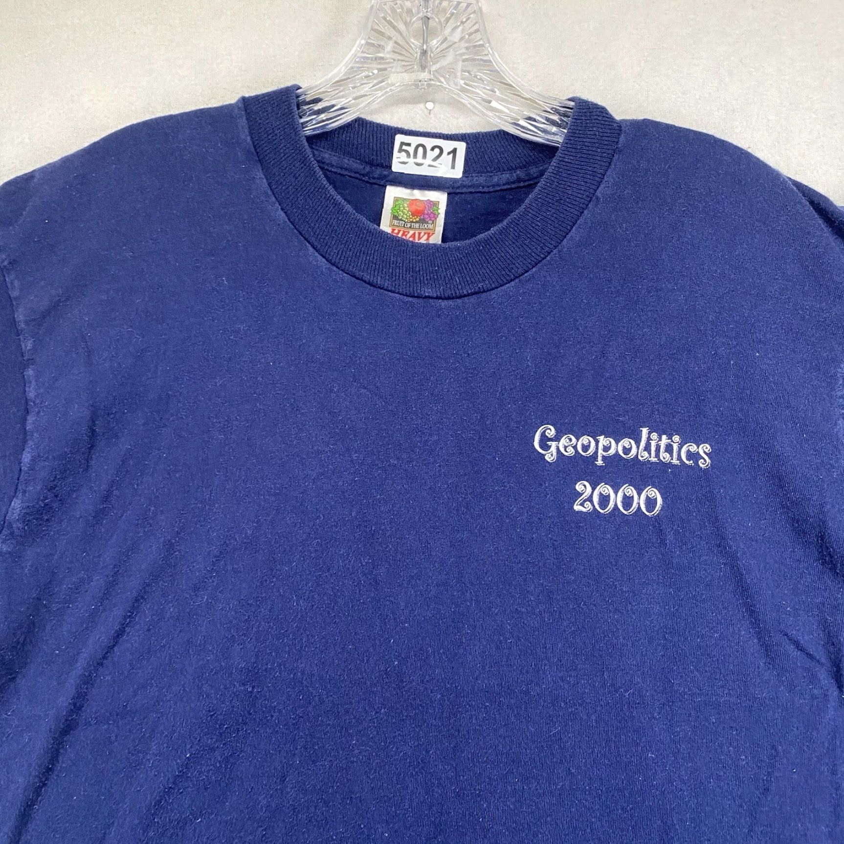 Fruit Of The Loom VINTAGE Fruit of the Loom T-Shirt Men's Medium Long Sleeve Blue Political 2000s Y2K Republican Democrat Presidential Election Size US M / EU 48-50 / 2 - 5 Thumbnail