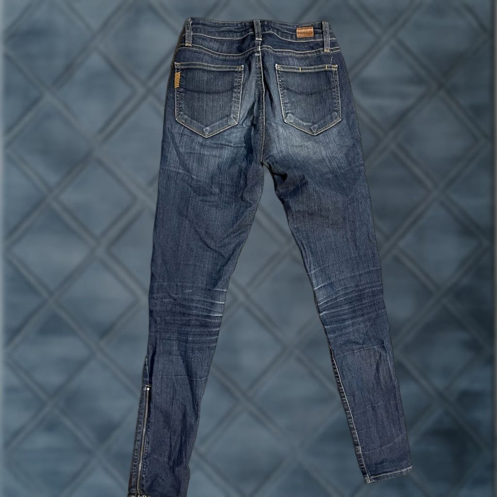 Paige Paige Jeans Woman Dark Blue Zip Ankle Hoxton Low Rise Ultra Skinny 27 | Skinny Jeans Women’s Blue Paige Slim Pockets Size 27" / US 4 / IT 40 - 1 Thumbnail