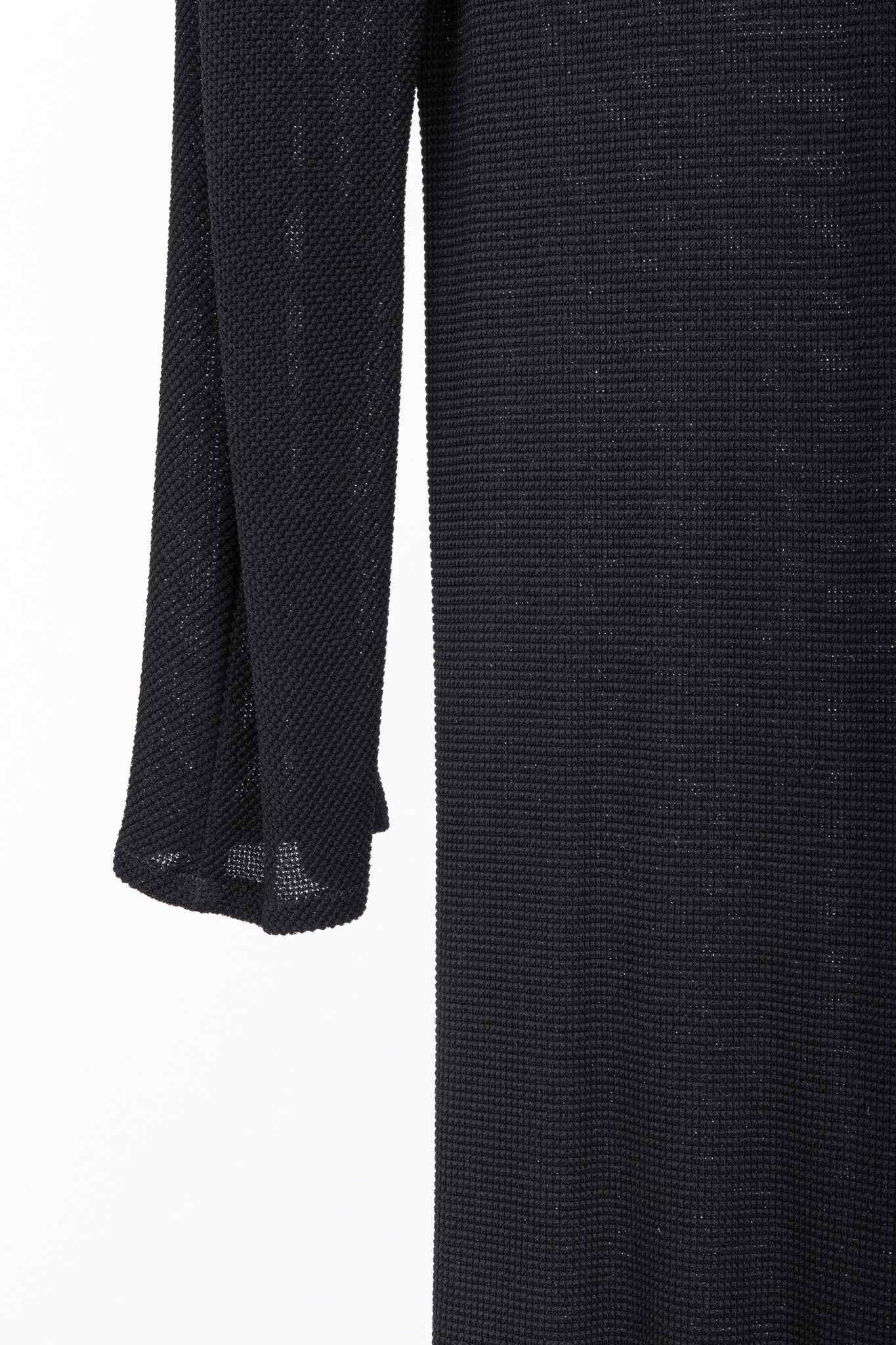Marie Saint Pierre Marie Saint Pierre Black Mesh-Knit Asymmetrical Tunic Size M / US 6-8 / IT 42-44 - 7 Thumbnail