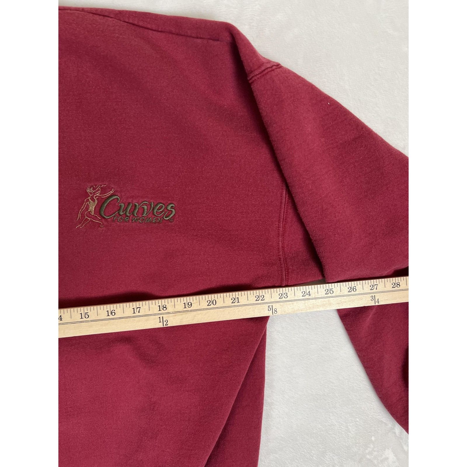 Vintage Vintage Curves for Women Sweatshirt Women's Large Maroon Cre Size L / US 10 / IT 46 - 7 Thumbnail