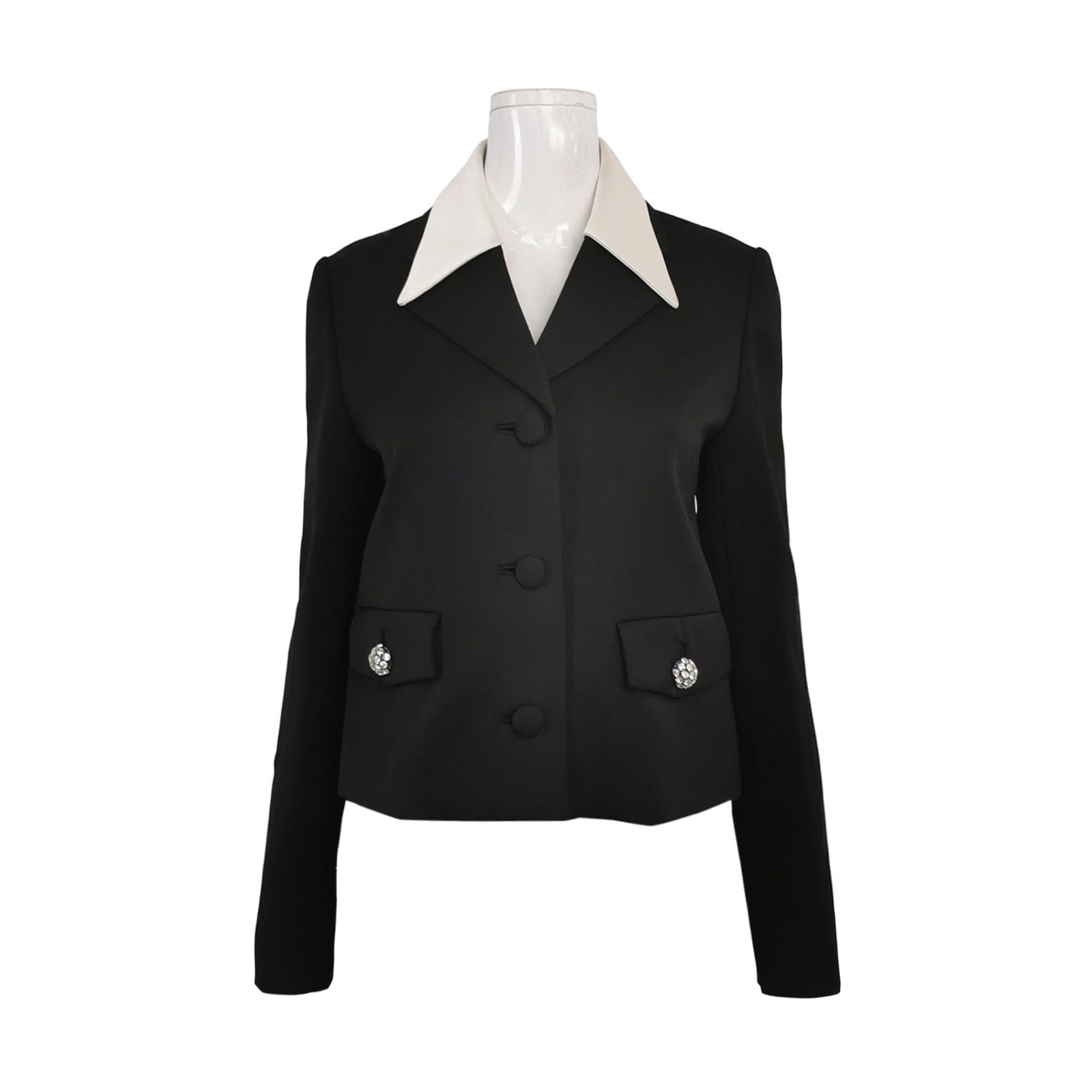 Prada Prada Wool Contrast Collar Jacket Size 38 Size XS / US 0-2 / IT 36-38 - 1 Thumbnail