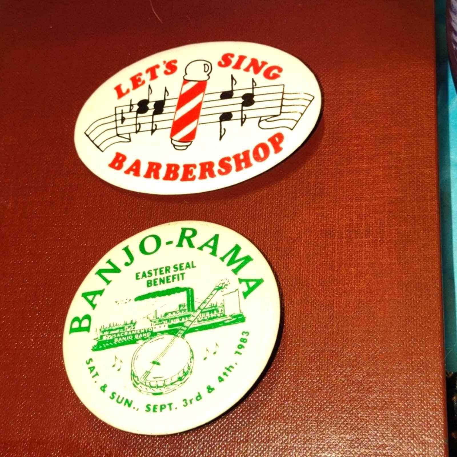 Vintage Two old vintage pinback buttons Size ONE SIZE - 1 Preview