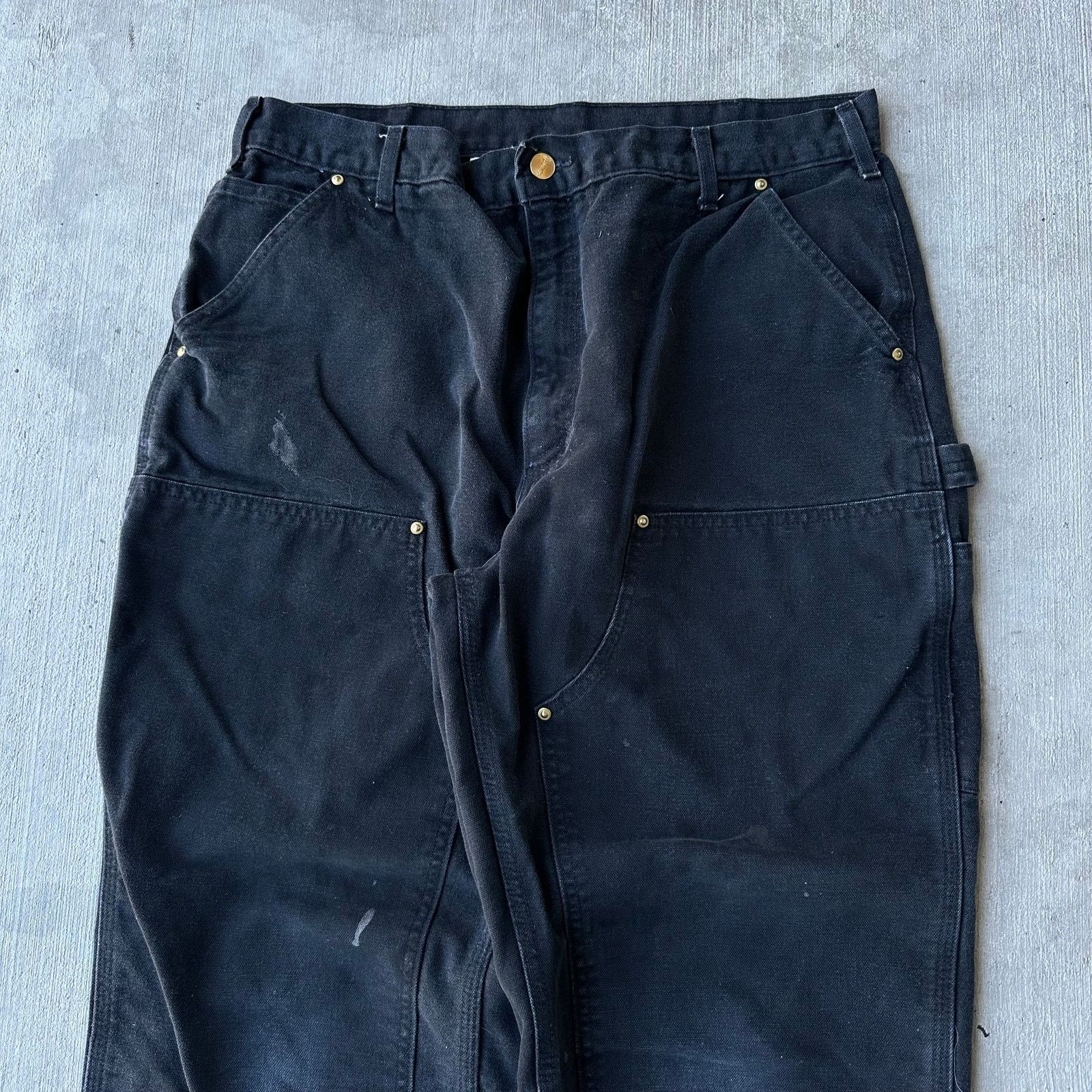 Carhartt × Vintage Carhartt black double knee work wear carpenter pants Size US 36 / EU 52 - 2 Thumbnail