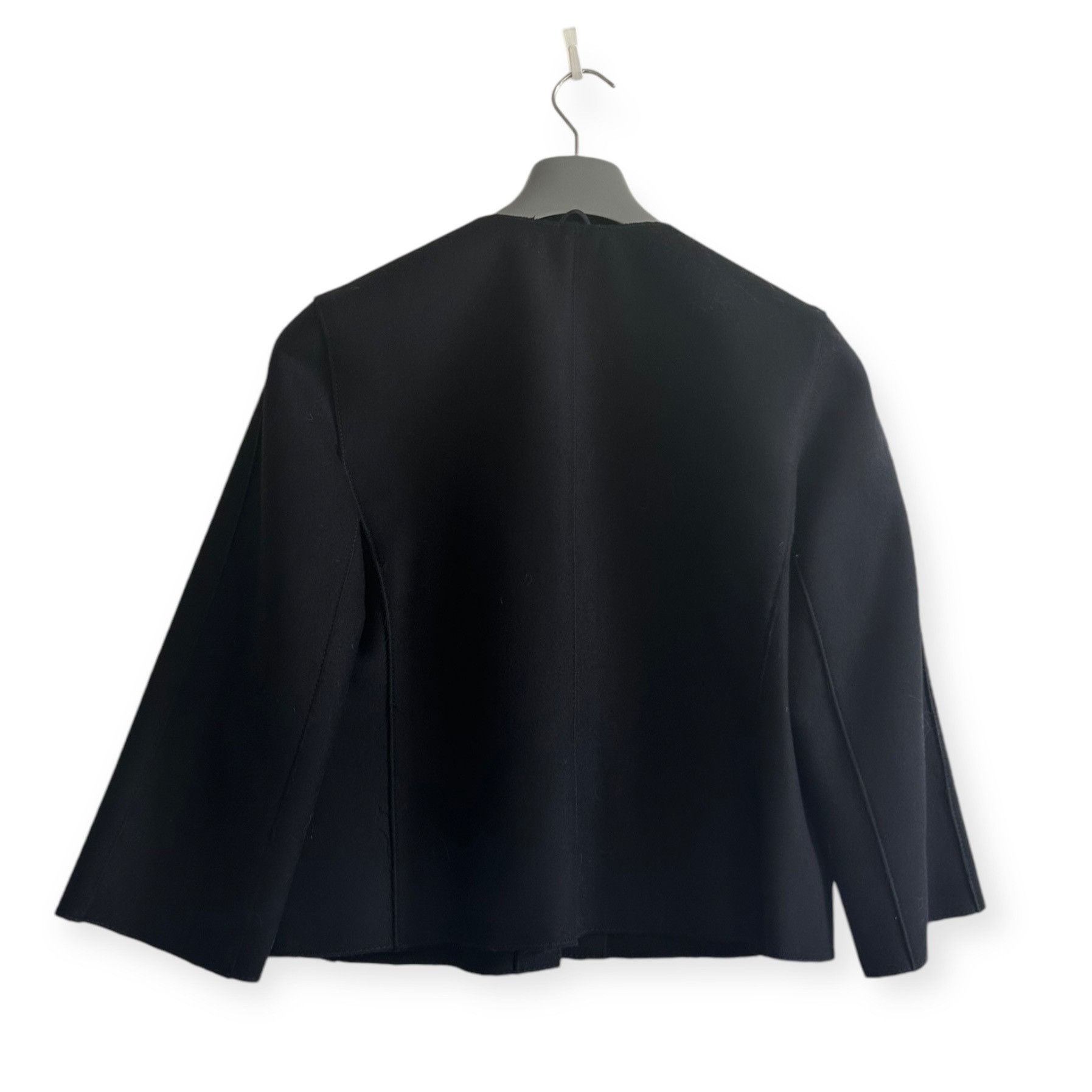 Prada Prada Archival F/W 2005 Runway Black Wool Collarless Jacket Size M / US 6-8 / IT 42-44 - 2 Thumbnail