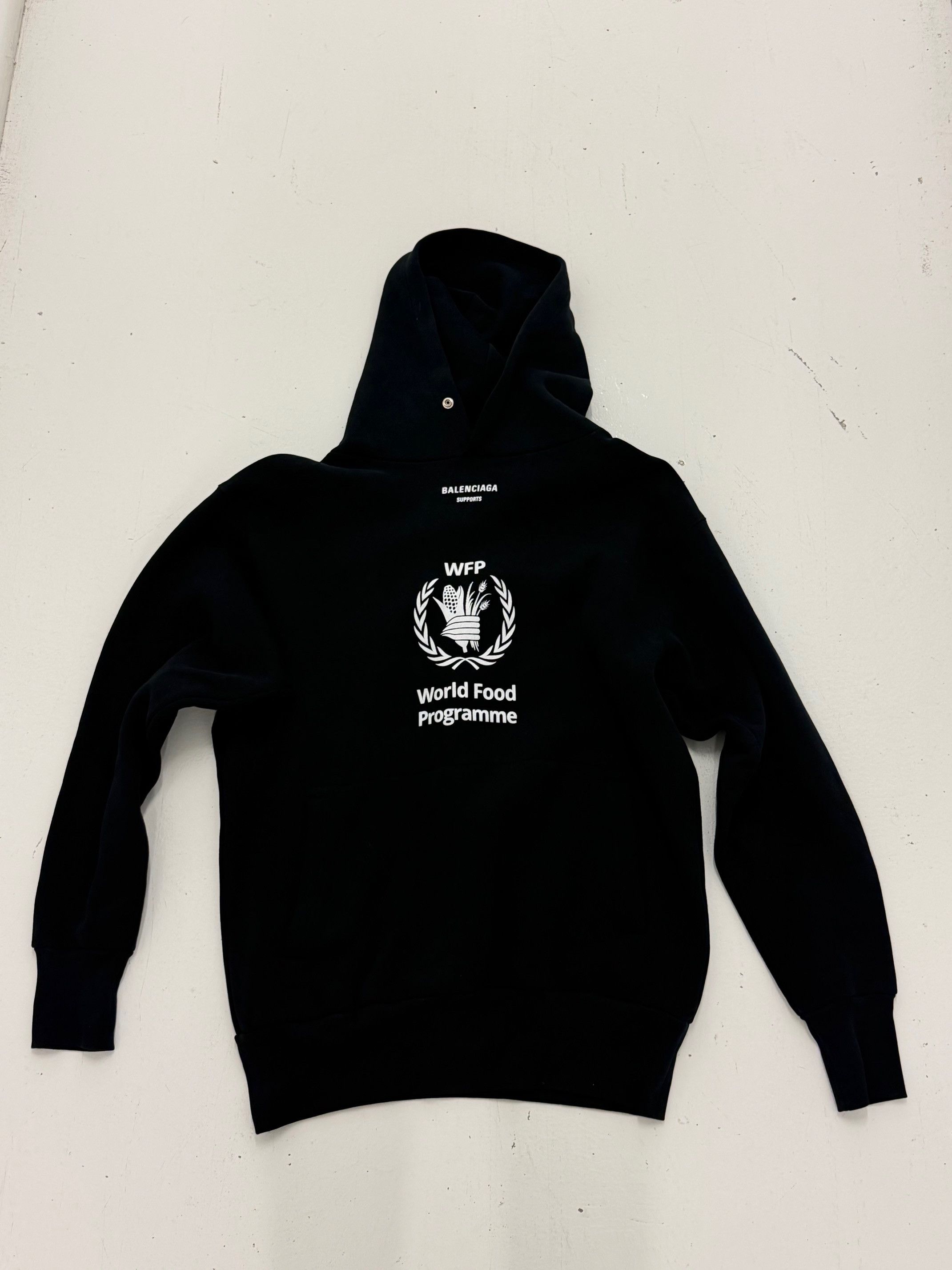 Balenciaga OG WFP FW 2018 Early Demna Black Oversized Hoodie Size US XS / EU 42 / 0 - 1 Thumbnail
