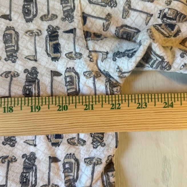 Vintage Columbia Golf Mens Polo Shirt L Beige 100% Cotton Graphic Print Golf Bag Flag Stick Shirt Mens Size US L / EU 52-54 / 3 - 5 Thumbnail