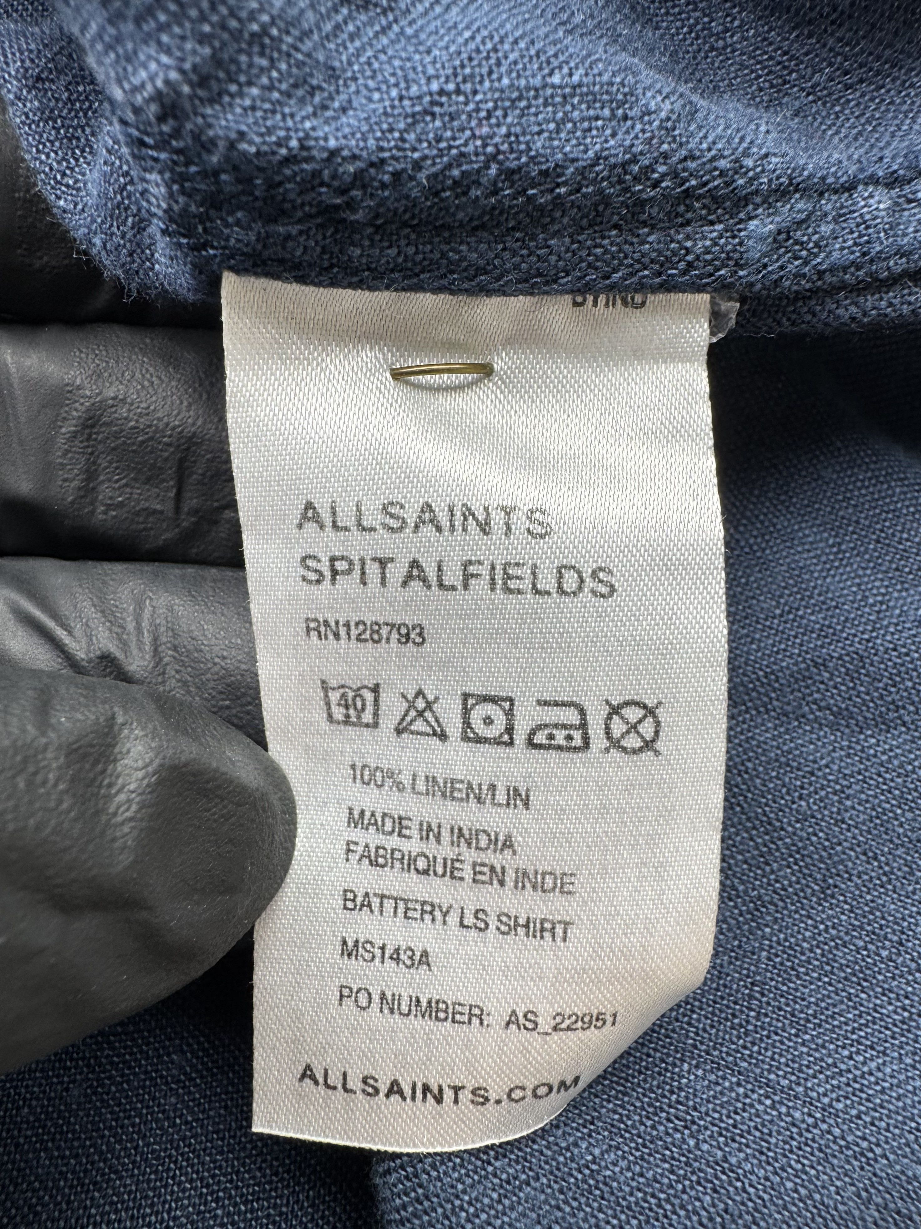 Allsaints Allsaints Linen Shirt Long Sleeve (539) Size US S / EU 44-46 / 1 - 7 Thumbnail