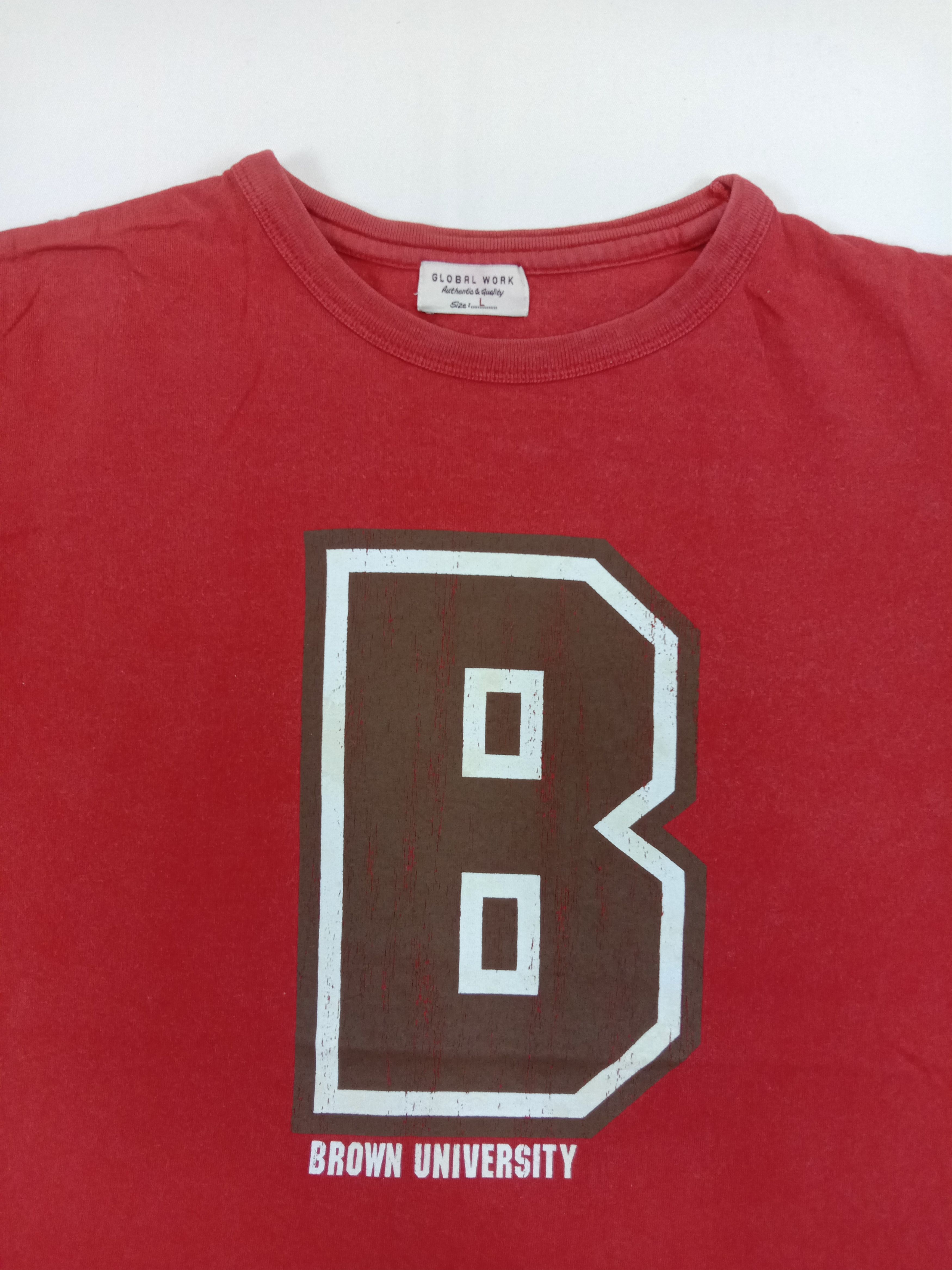 Global Work Vintage Global Work Brown University T Shirt Size US L / EU 52-54 / 3 - 2 Thumbnail
