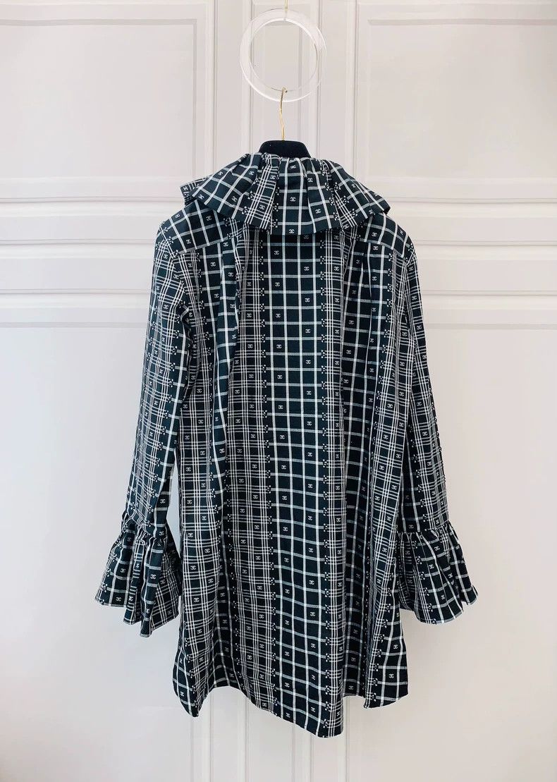 Chanel Chanel Lotus collar shirt dress Size XS / US 0-2 / IT 36-38 - 2 Thumbnail