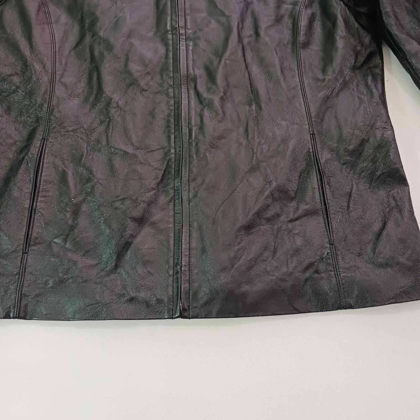 Designer Worthington RN#93677 Women's Black Genuine Leather Jacket XL Size XL / US 12-14 / IT 48-50 - 12 Thumbnail