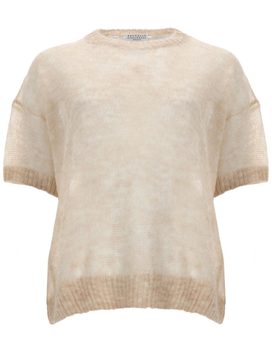Brunello Cucinelli BRUNELLO CUCINELLI MAGLIA IN MOHAIR - IVORY Size XS / US 0-2 / IT 36-38 - 1 Thumbnail