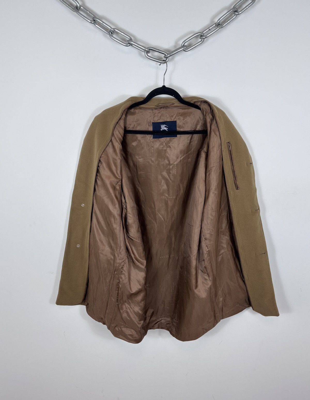 Burberry Burberry Men’s Classic Luxury Nova Check Wool Cashmere Coat Size US M / EU 48-50 / 2 - 3 Thumbnail