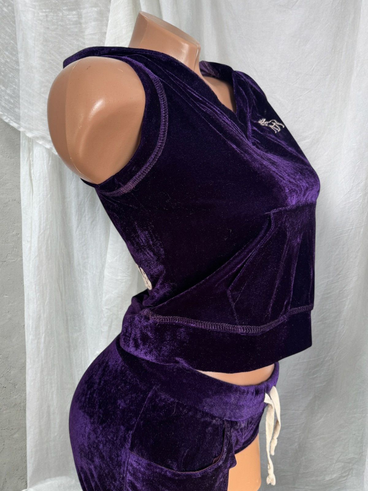 Abercrombie & Fitch Abercrombie & Fitch Vintage Y2K Glam Sexy Hoodie & Shorts Size S / US 4 / IT 40 - 6 Thumbnail