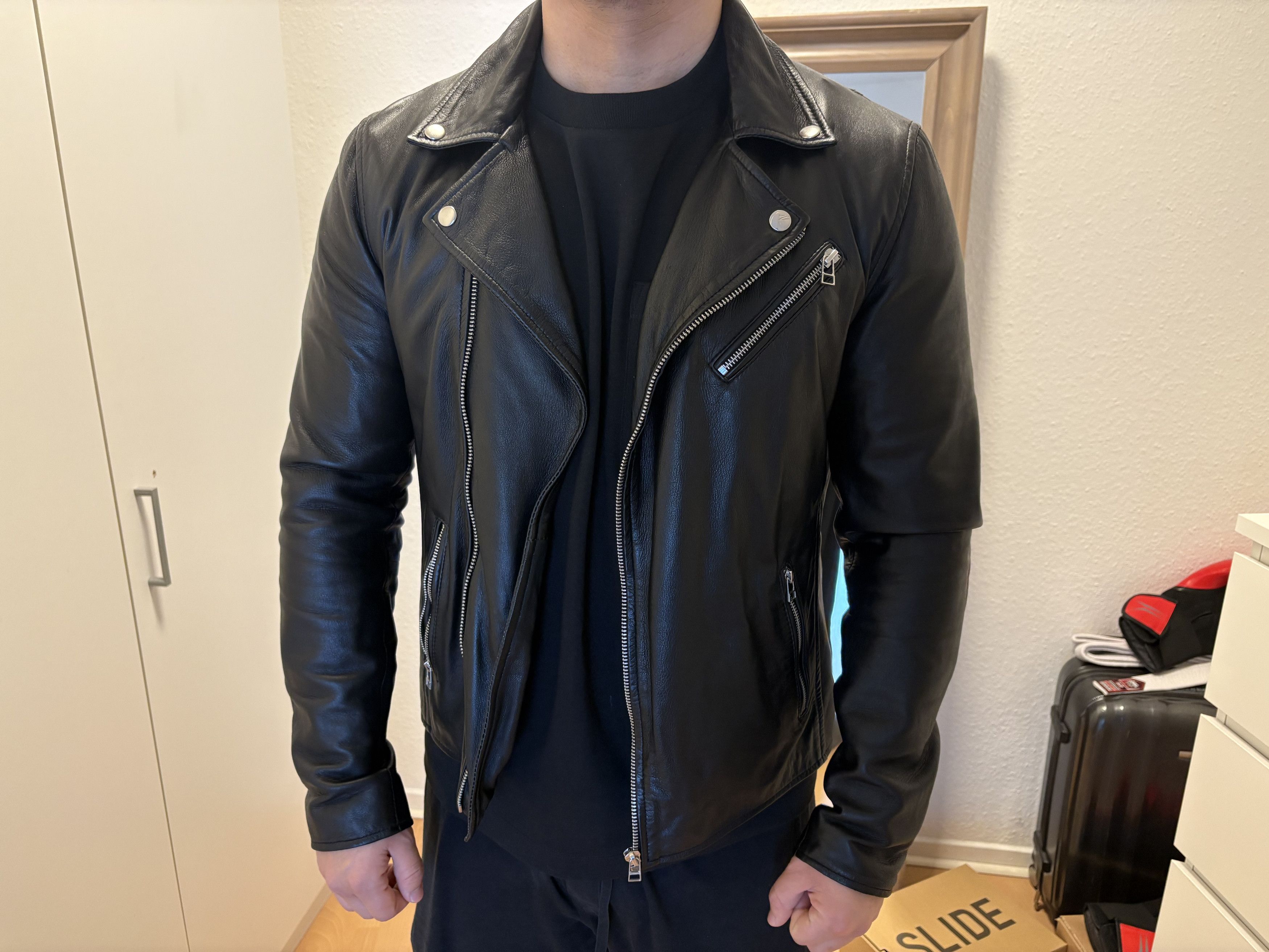 GOOSECRAFT Goosecraft Lederjacke Oliv Gr M Biker Jacke Size US M / EU 48-50 / 2 - 6 Thumbnail