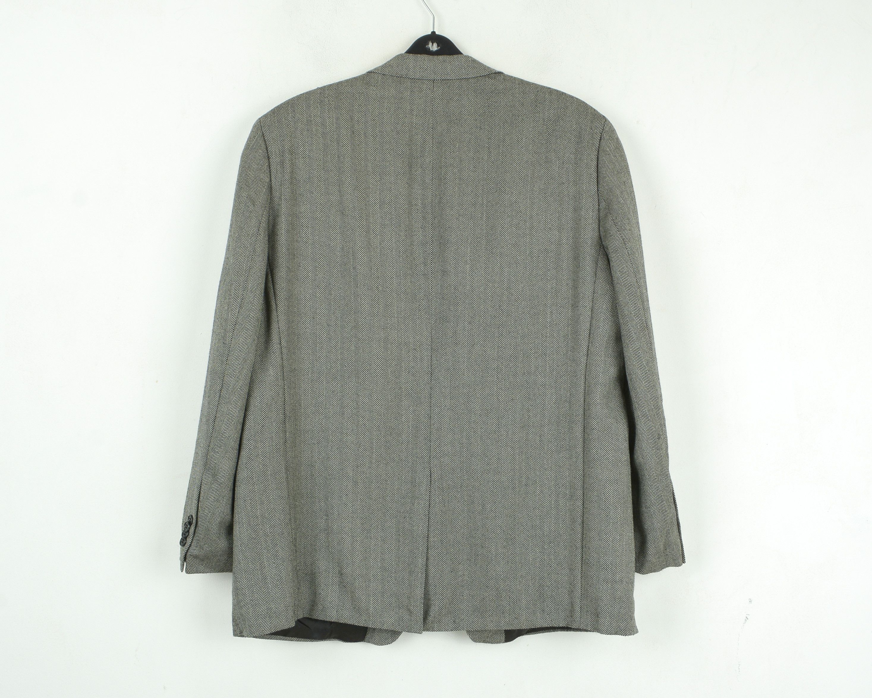 Vintage CARL GROSS Herringbone 28 Tweed Blazer EU 56S Jacket Coat Size 46S - 4 Thumbnail