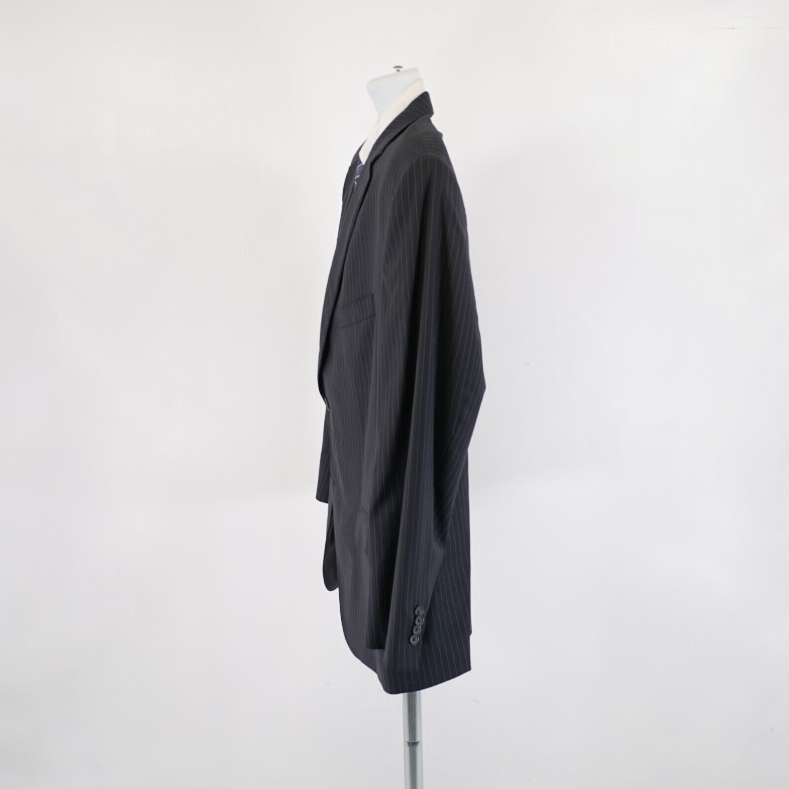 Loro Piana Loro Piana Cremieux Super 130s Wool Gray Striped Denver CT 4 Size 44S - 5 Thumbnail