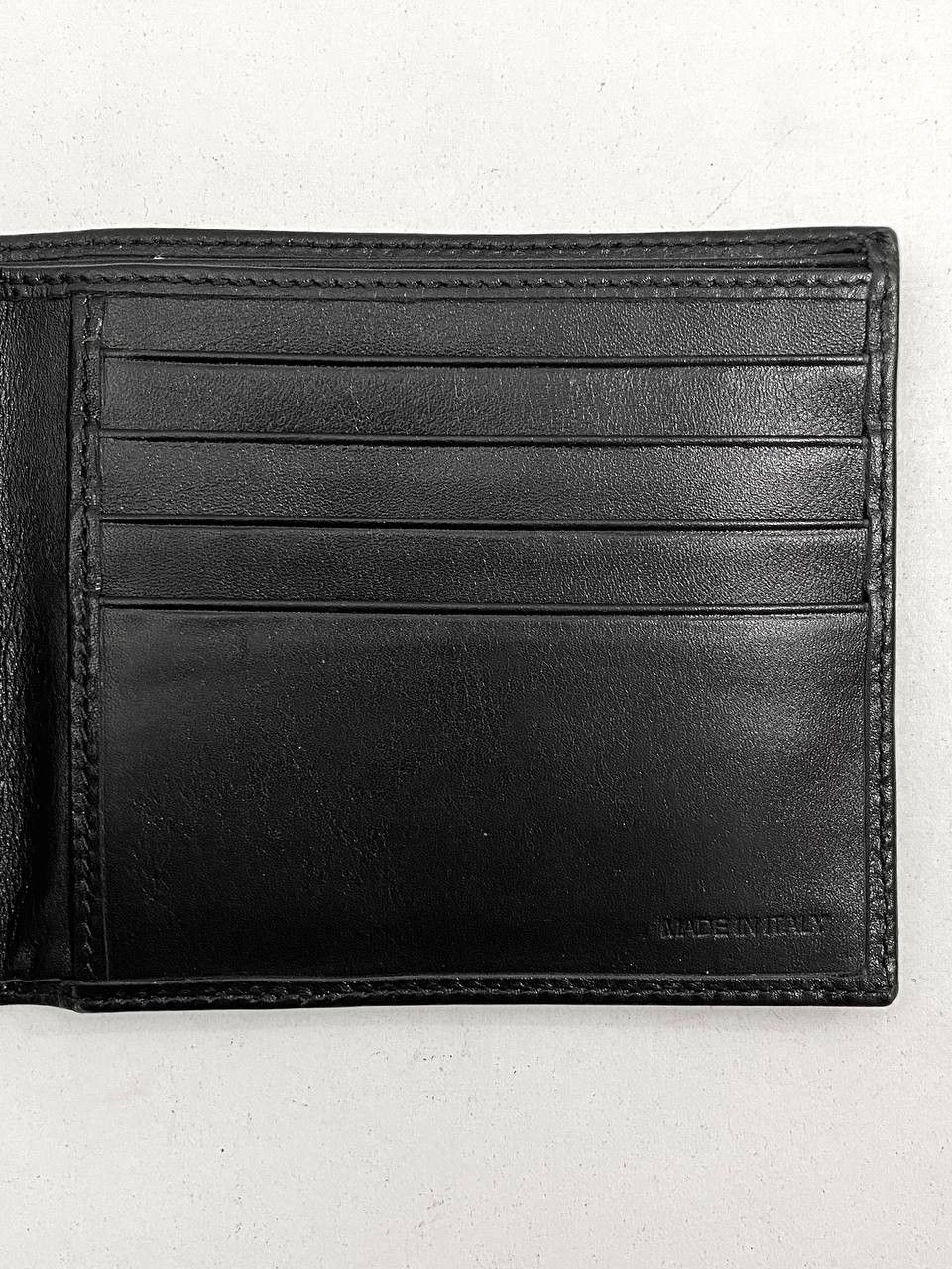 Prada Prada Milano Logo Saffiano Leather Black Bi Fold Wallet Size ONE SIZE - 8 Thumbnail