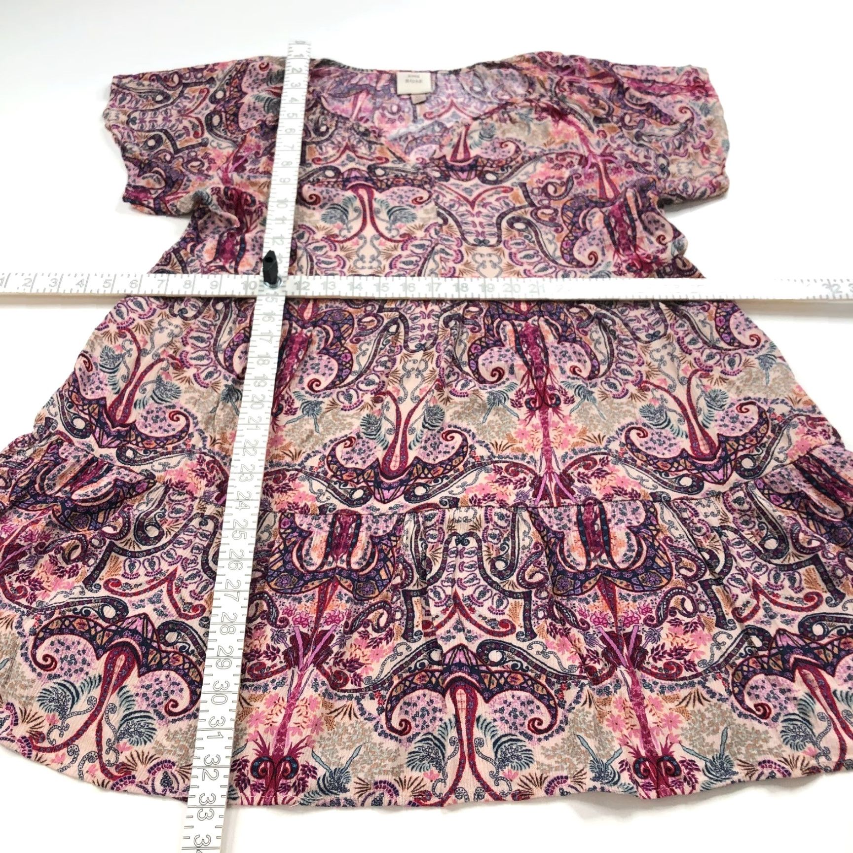 Vintage VINTAGE Knox Rose Blouse Tunic Top Sleeveless V-Neck Pink Geometric Pattern XL Women Mens None Size XL / US 12-14 / IT 48-50 - 6 Thumbnail