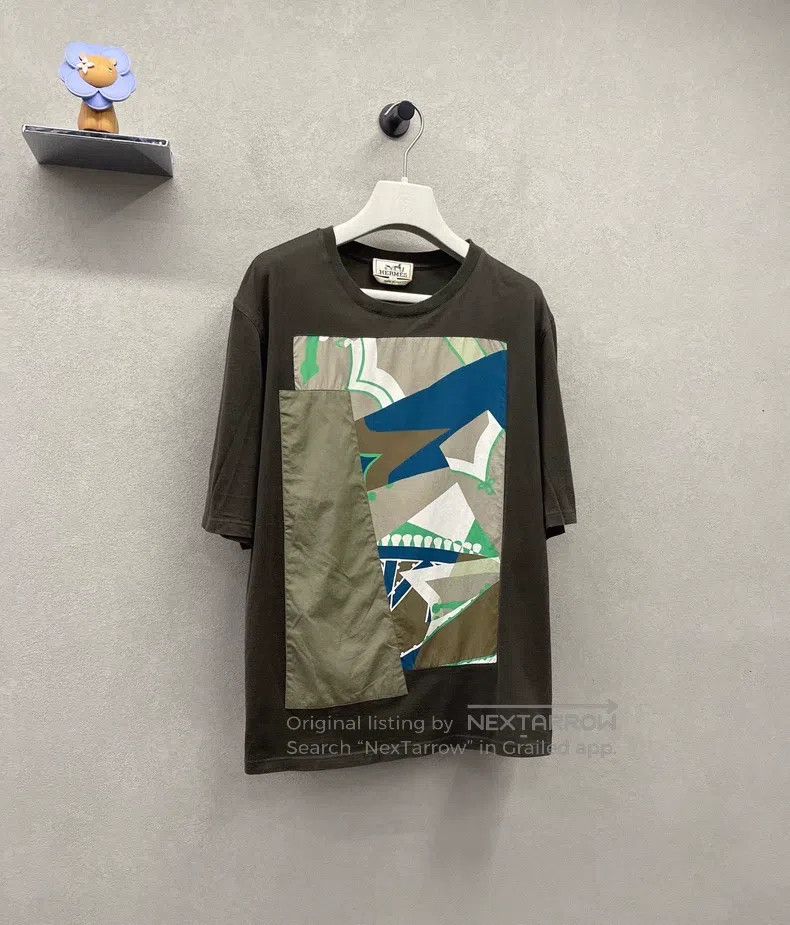 Hermes Hermes Short-sleeved T-shirt, pure cotton, seaweed green, Size US S / EU 44-46 / 1 - 6 Thumbnail
