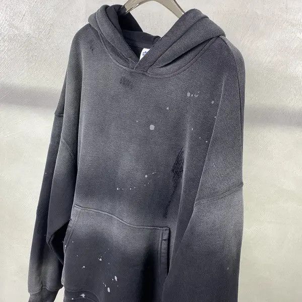 VIBE #33 Speckled Ink Rubbed Hoodie Distressed Size US L / EU 52-54 / 3 - 3 Thumbnail