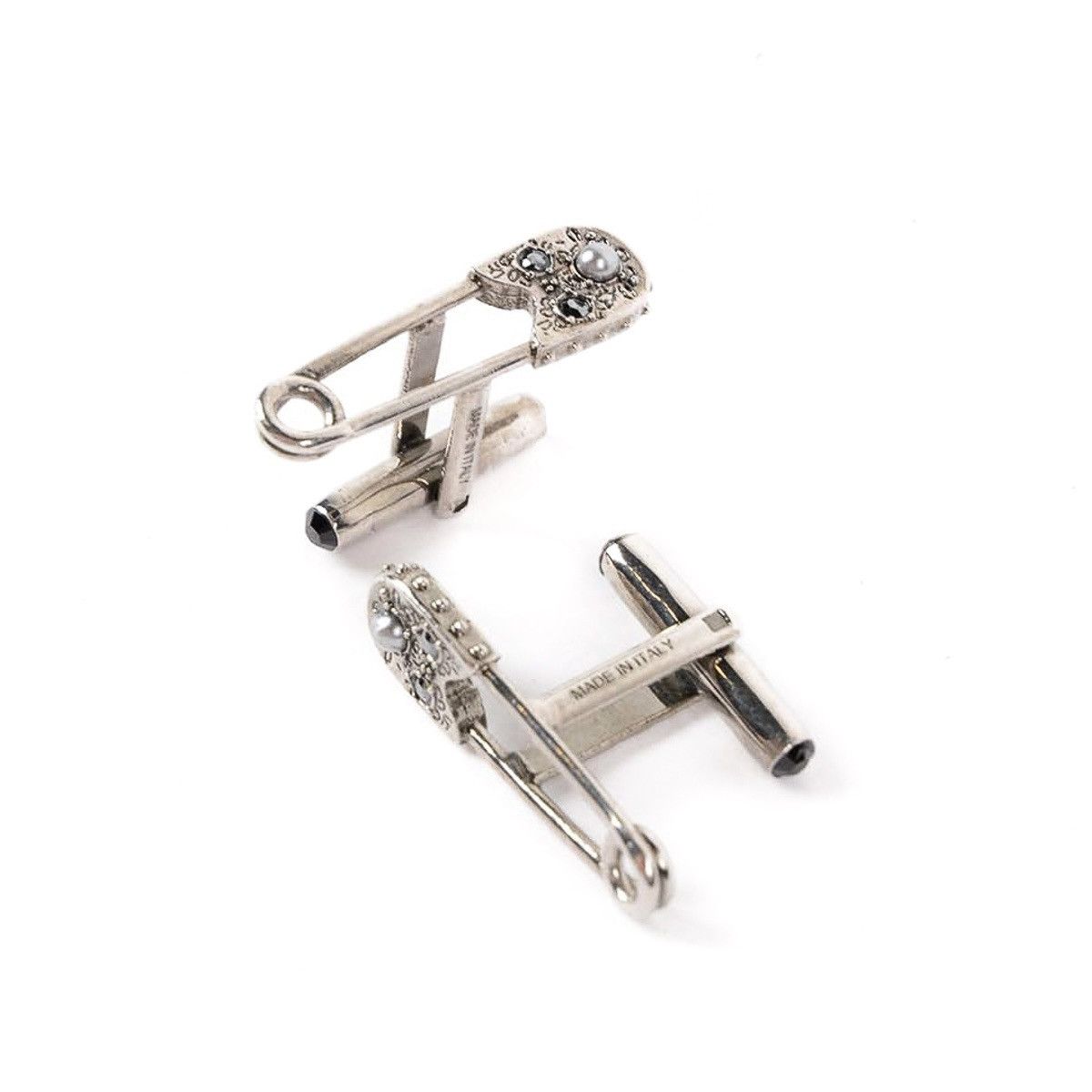 Alexander McQueen 100% Silver SAFETY PIN CUFFLINKS-Alexander Mcqueen Size ONE SIZE - 1 Thumbnail